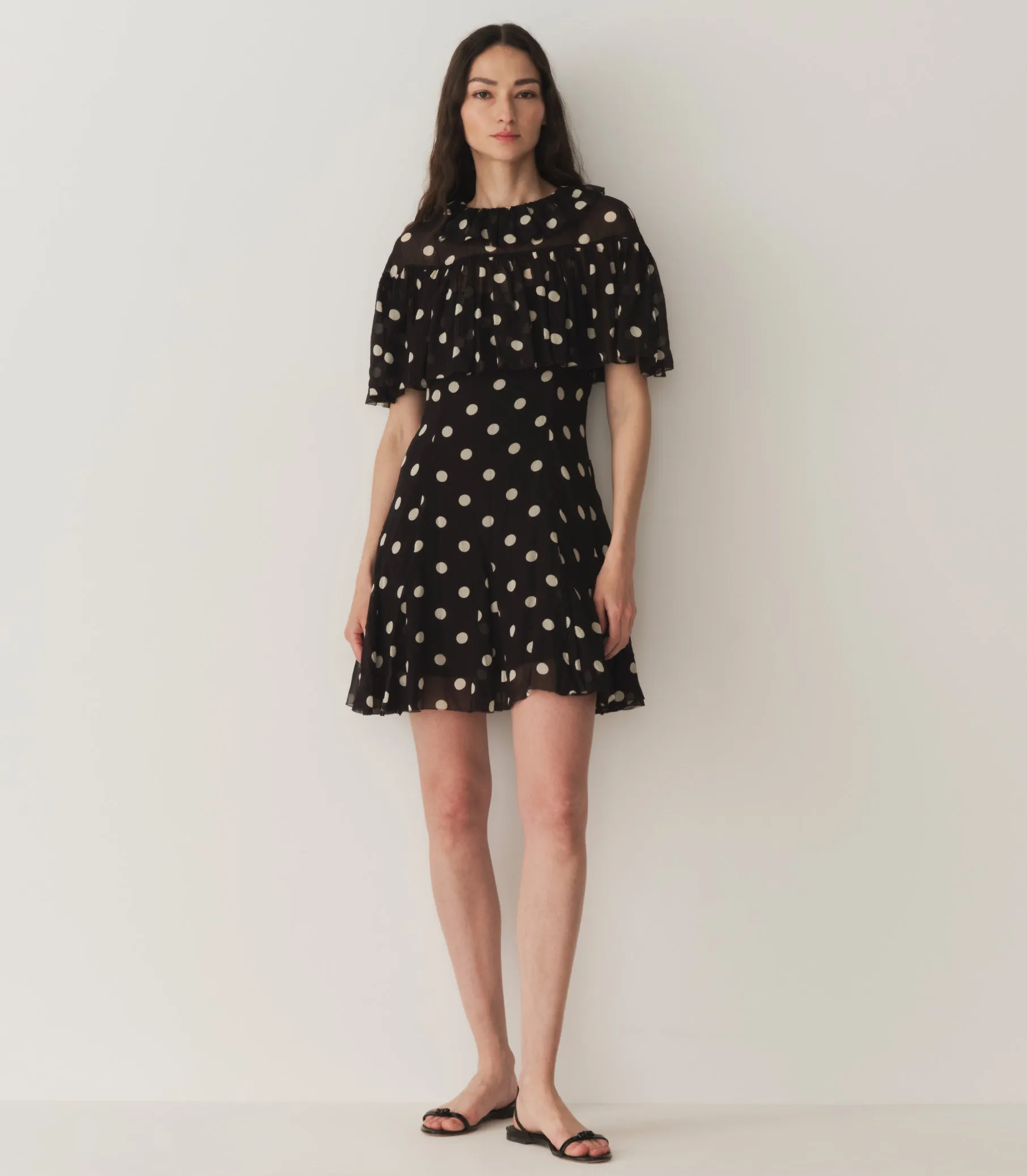 KAYLIN DRESS -- NOIR SOLSTICE SKY DOT sold by Doen product image thumbnail 3