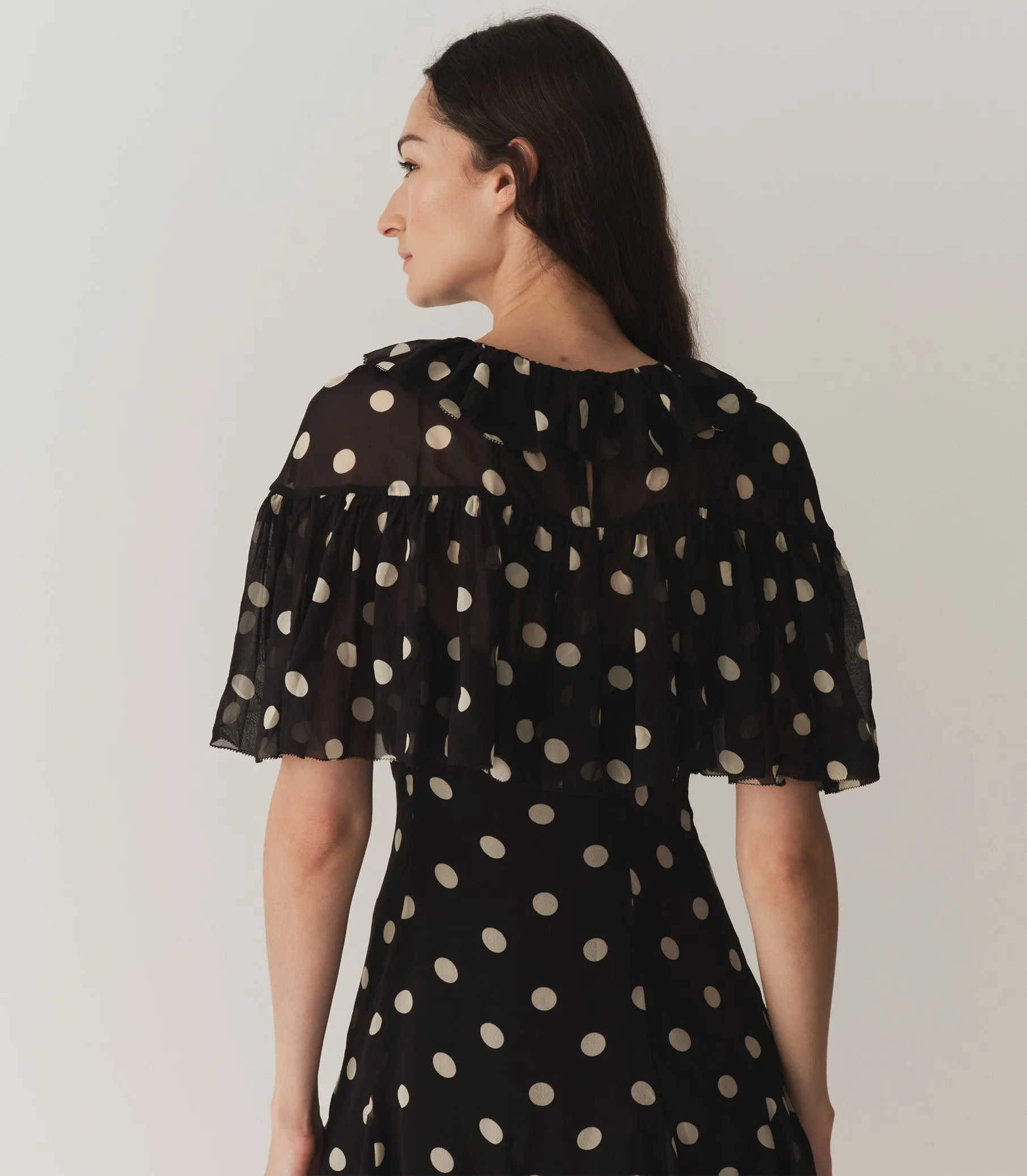 KAYLIN DRESS -- NOIR SOLSTICE SKY DOT sold by Doen product image thumbnail 5