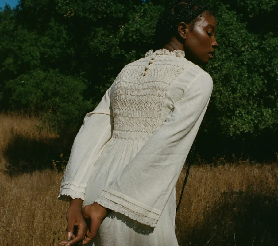 HMD -- ALUCIA DRESS -- PARCHMENT sold by Doen