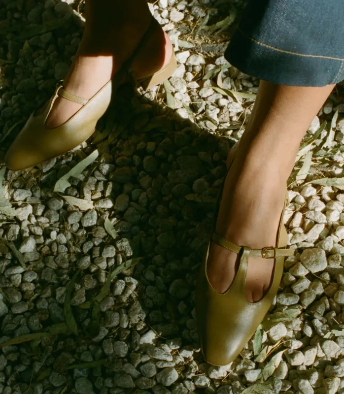 ZARAH SLINGBACK -- ACORN BOX CALF sold by Doen