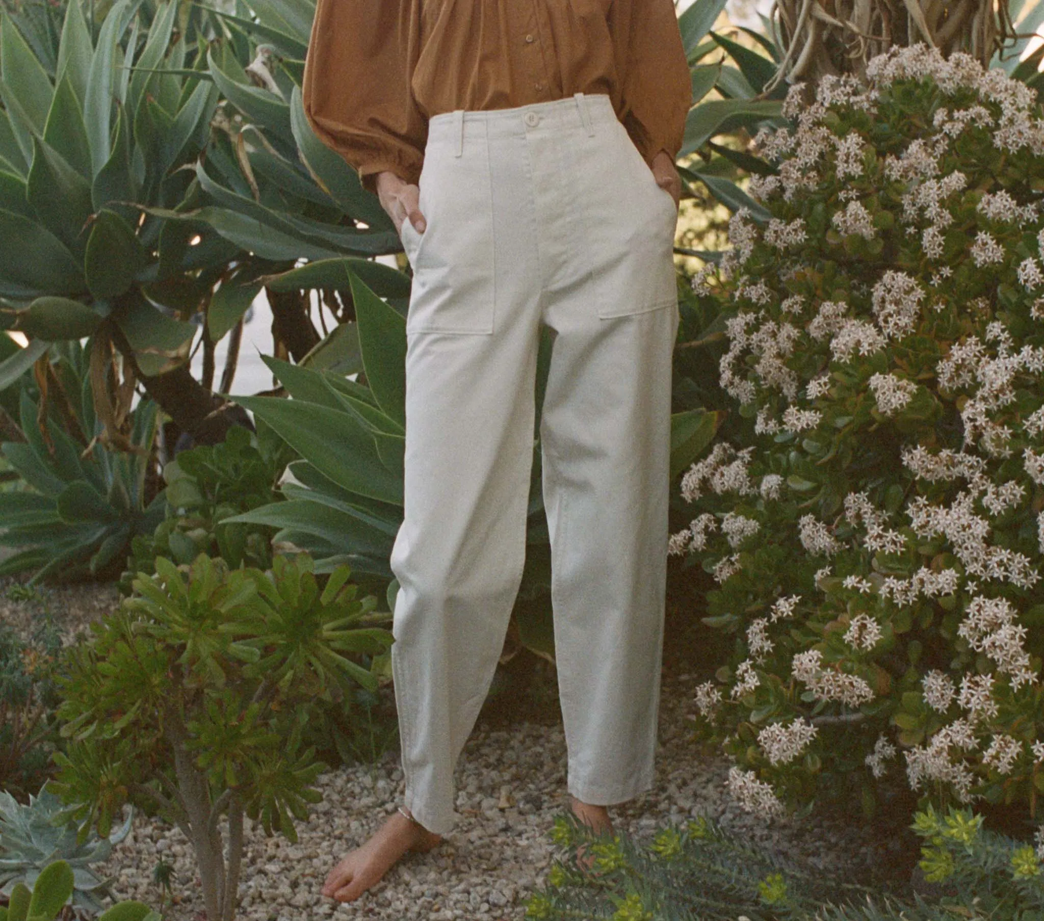 WALKER PANT -- NUTMILK sold by Doen