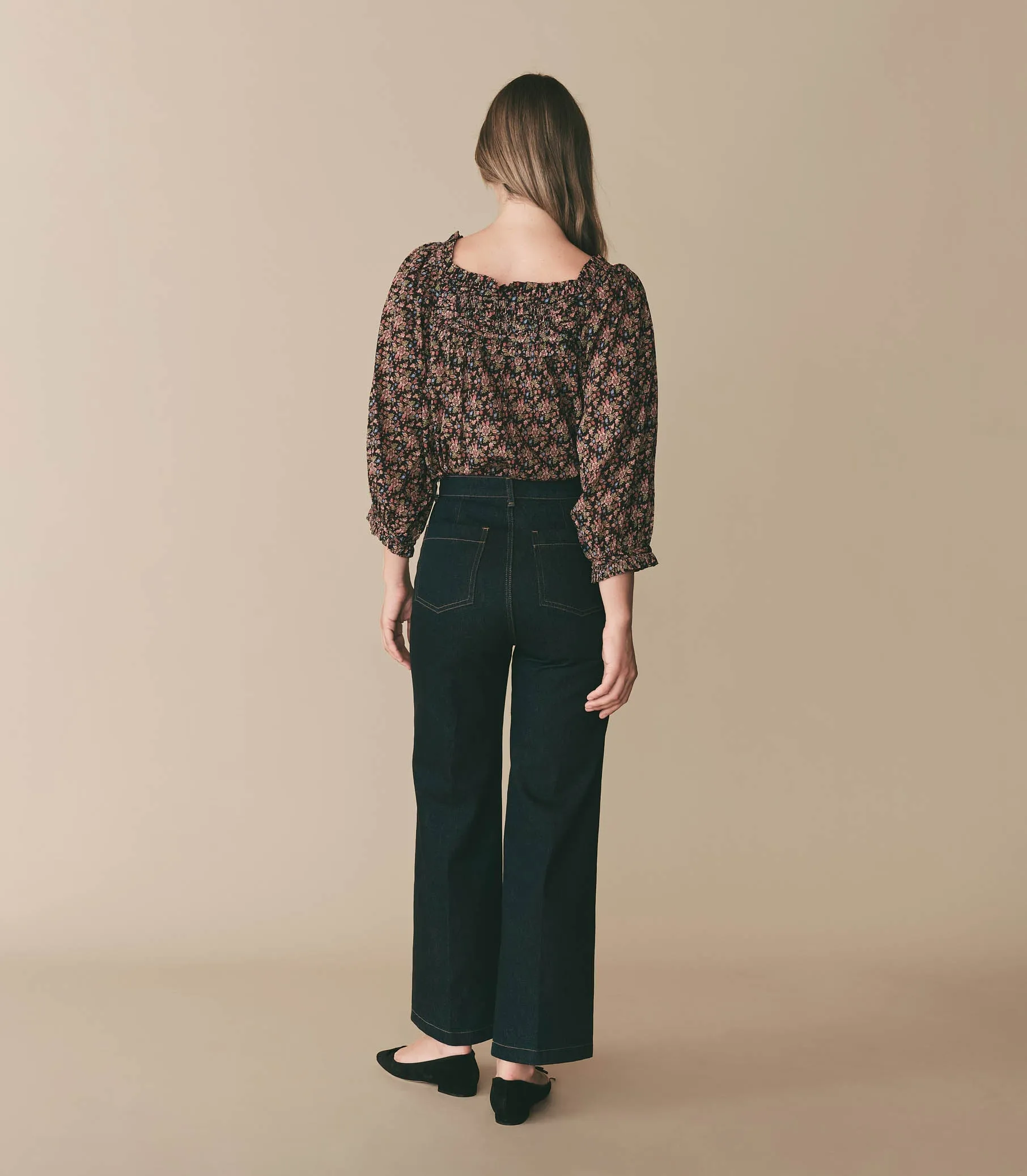 HMD -- AGOTHA TOP -- NOIR FOREST FLORAL sold by Doen product image thumbnail 3