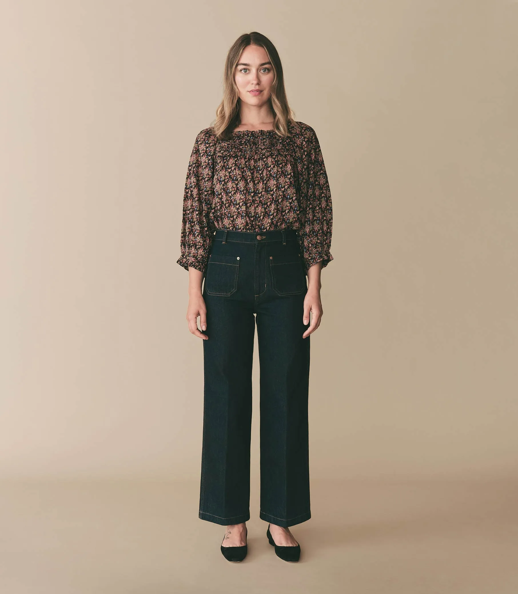 HMD -- AGOTHA TOP -- NOIR FOREST FLORAL sold by Doen product image thumbnail 2