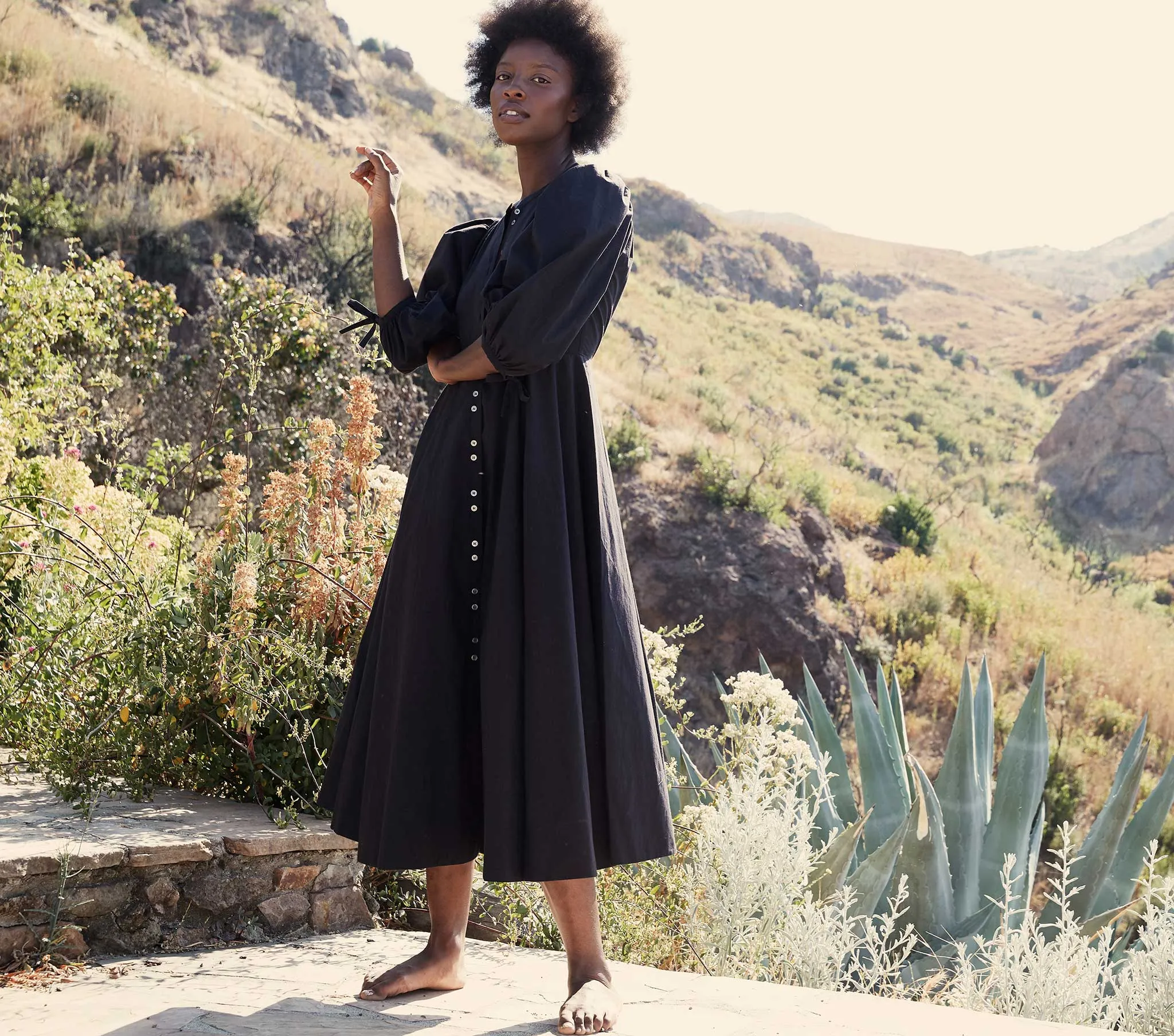 HMD -- EDESSA DRESS -- BLACK sold by Doen product image thumbnail 4