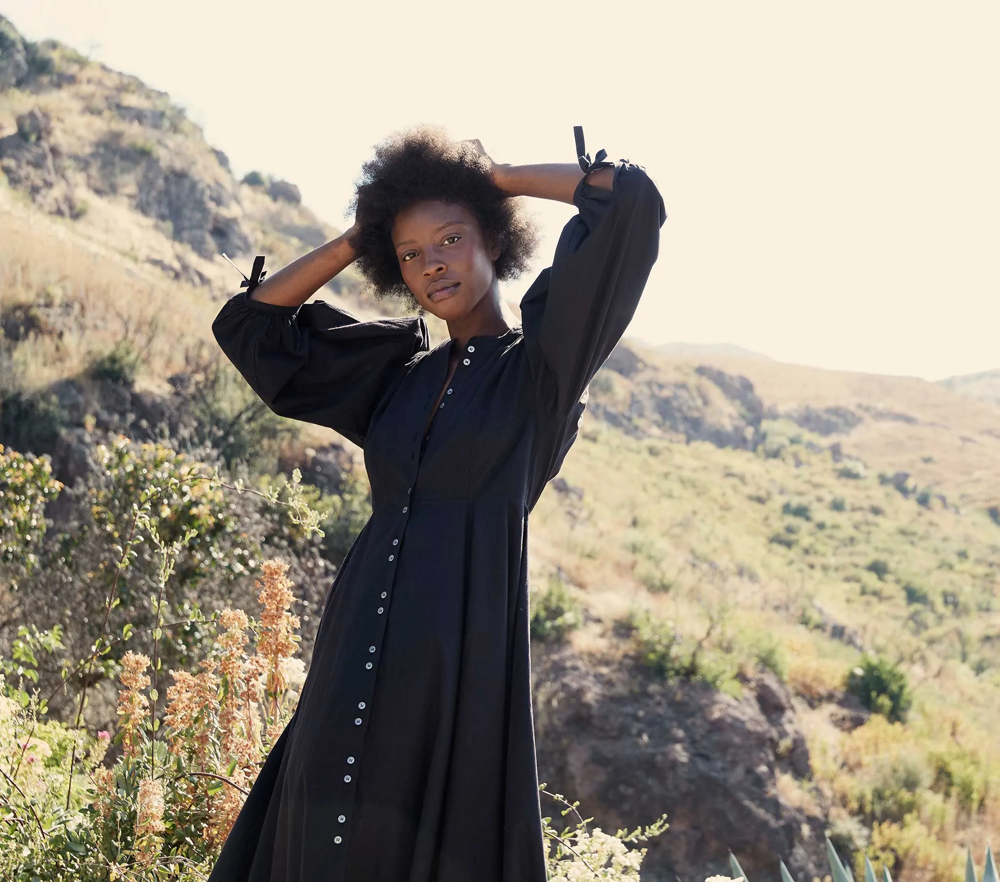 HMD -- EDESSA DRESS -- BLACK sold by Doen product image thumbnail 3