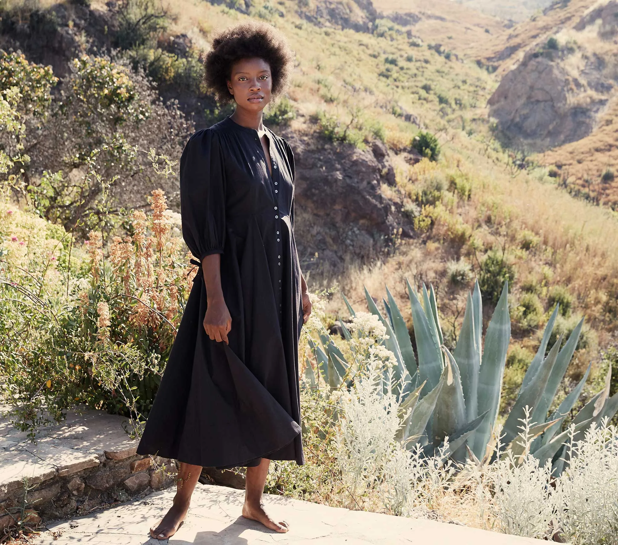 HMD -- EDESSA DRESS -- BLACK sold by Doen