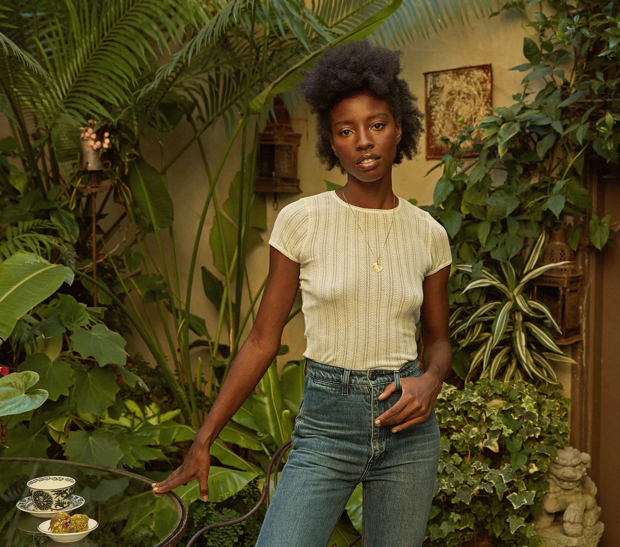 HMD -- VIVI TEE -- SALT sold by Doen