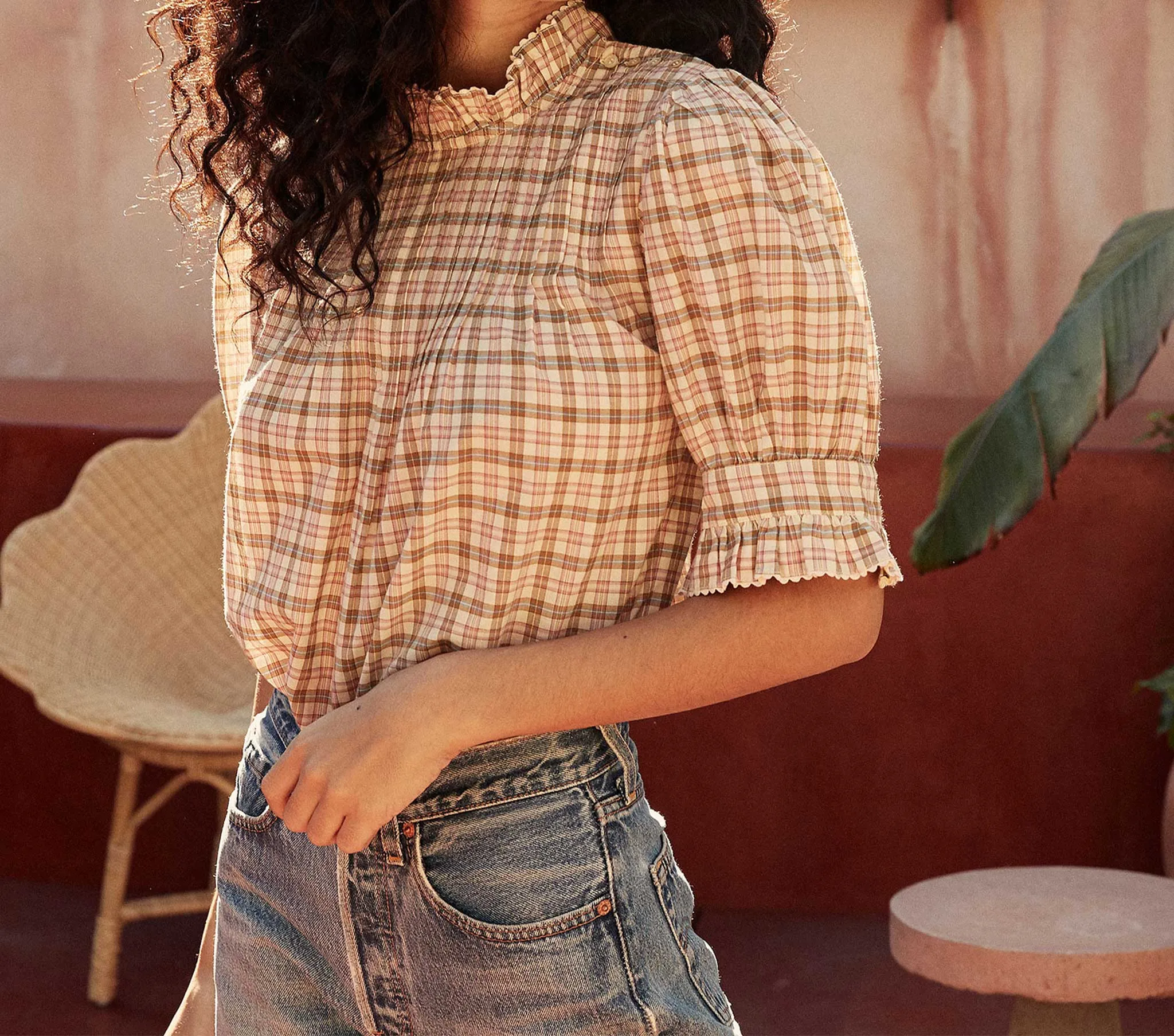 HMD -- DARIEN TOP -- THE AUSTEN PLAID sold by Doen