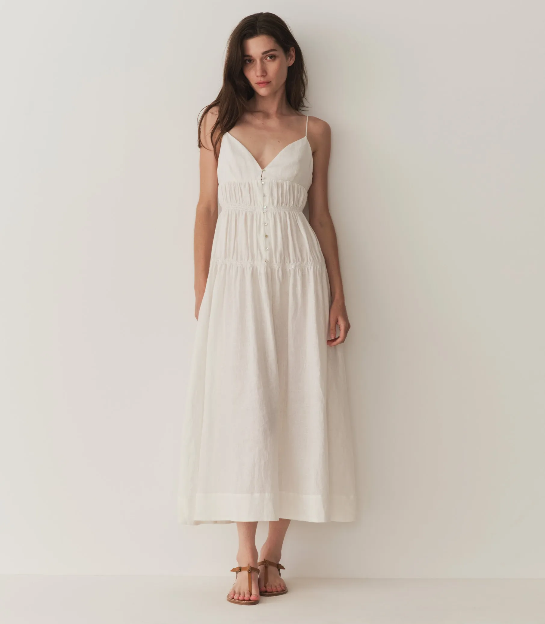 IRINA LINEN DRESS -- SALT sold by Doen product image thumbnail 3