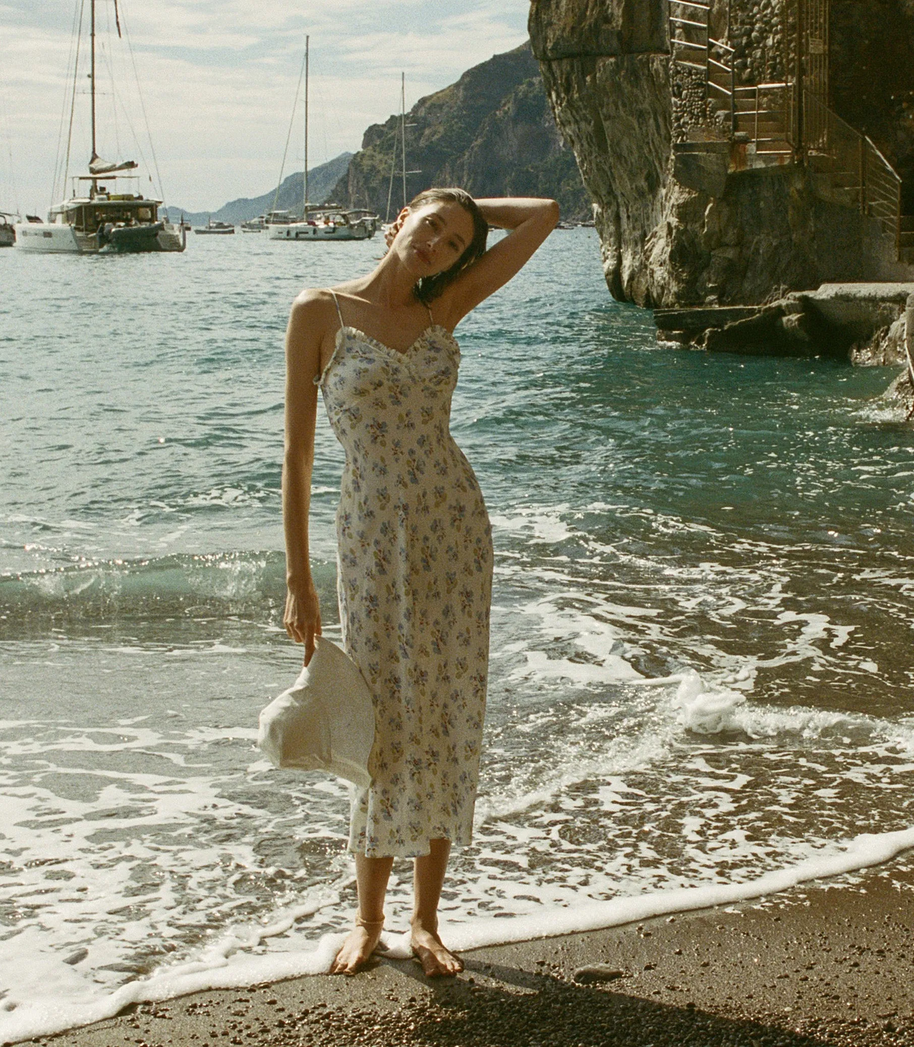 SANDIA DRESS -- BLEU FROLICKING FLORAL sold by Doen product image thumbnail 4