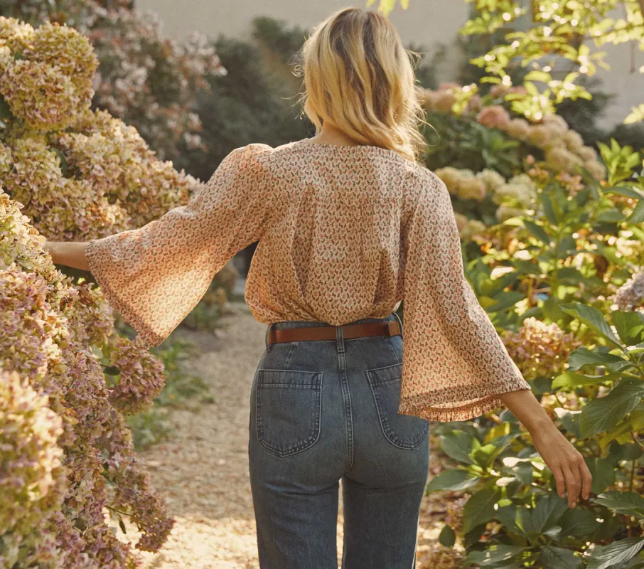 HMD -- LUNARIA TOP -- CREAM WINTER DITSY sold by Doen