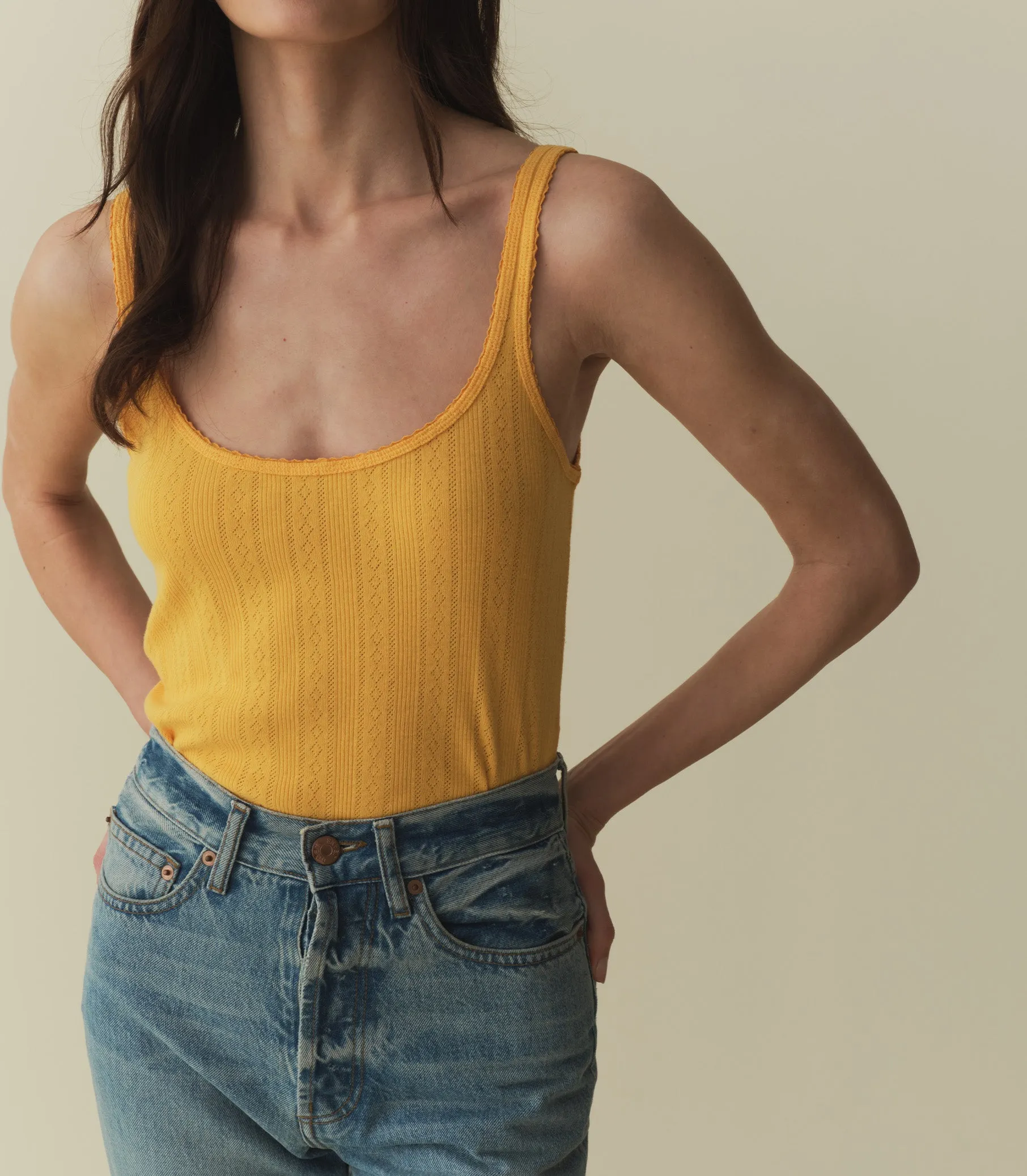 SHAE TANK -- JONQUILLE APOLLINE POINTELLE sold by Doen product image thumbnail 2