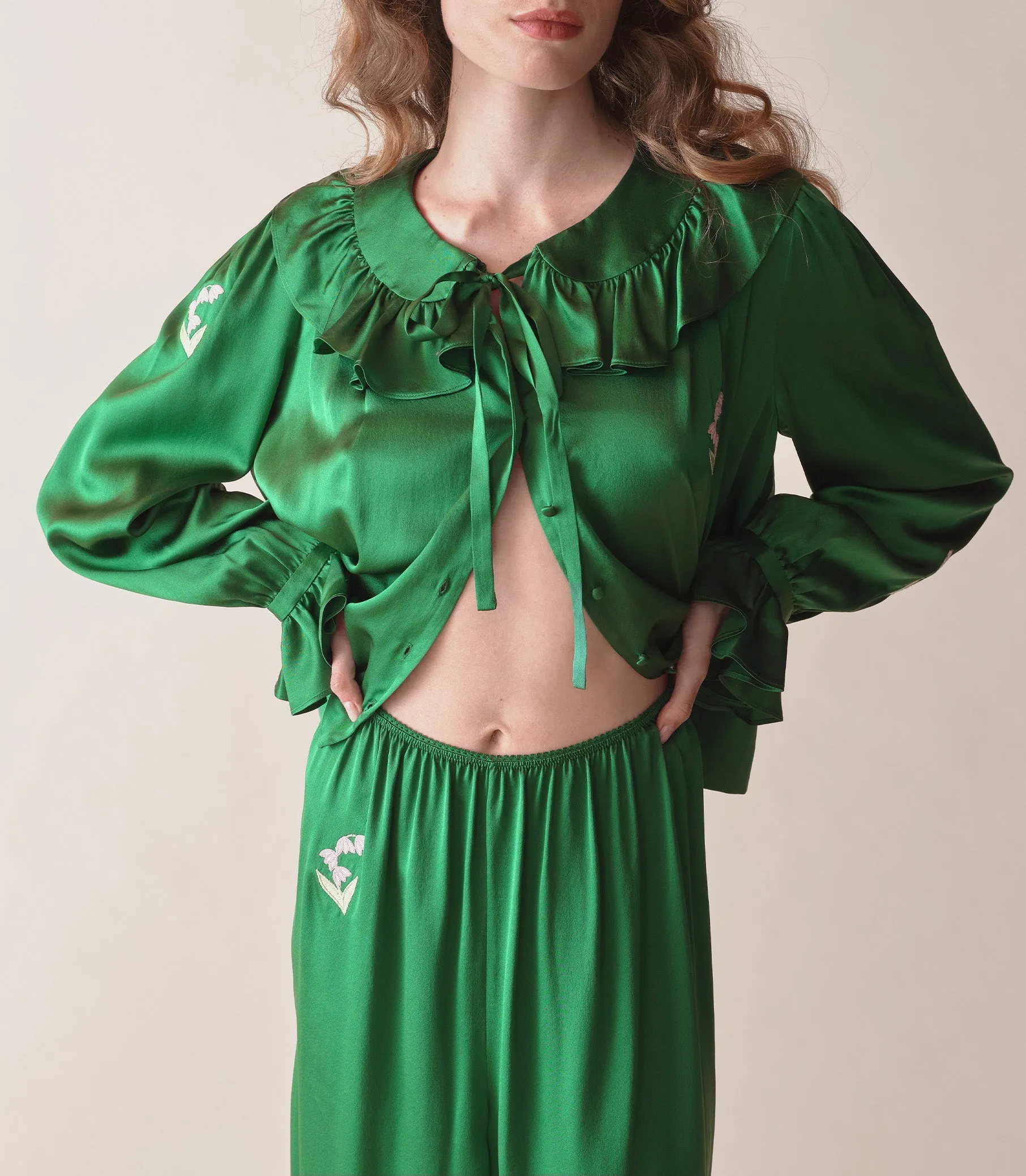 HMD -- SOLANGE TOP -- EMERALD IVY sold by Doen product image thumbnail 2