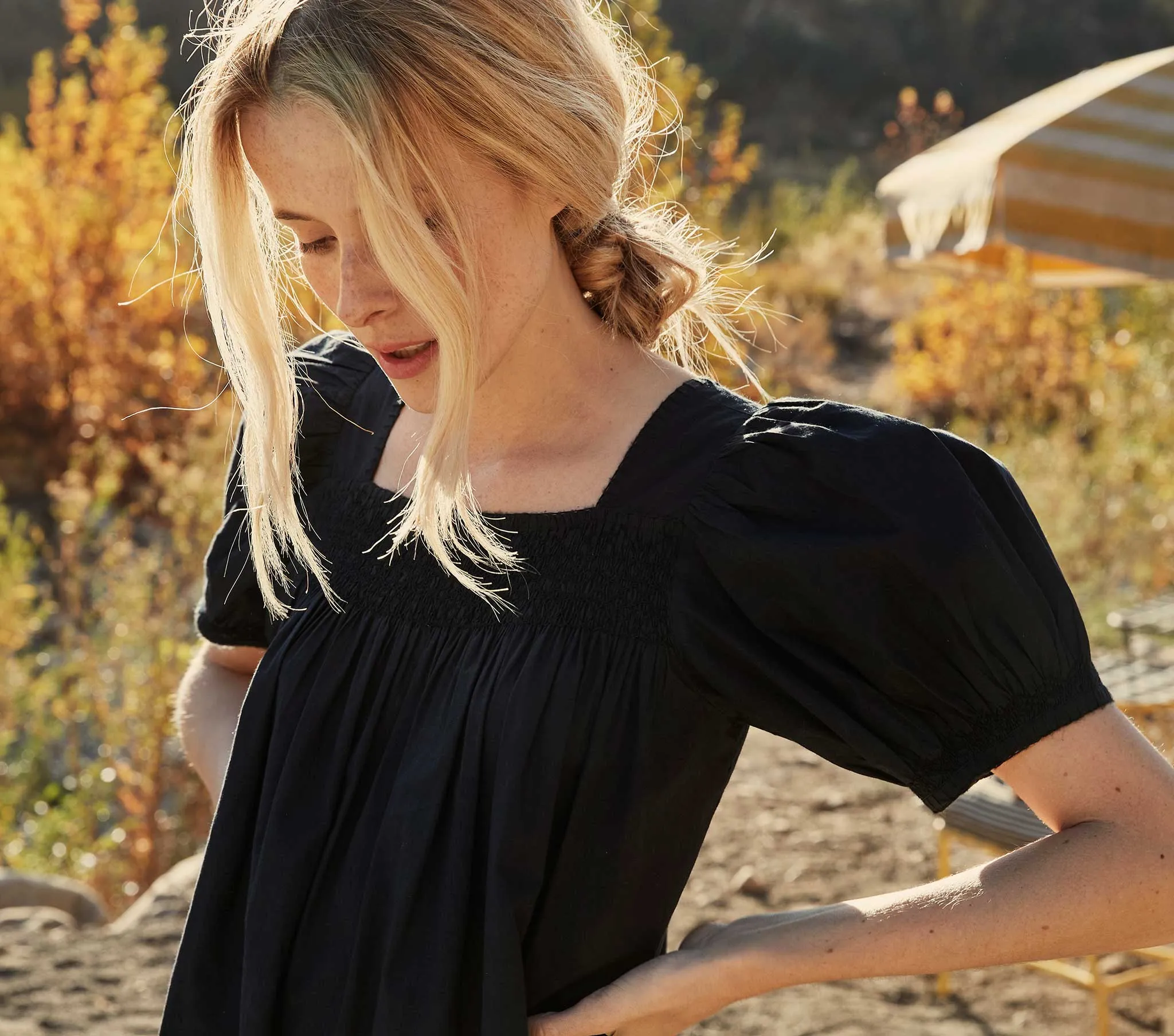 HMD -- EARHART DRESS -- BLACK sold by Doen product image thumbnail 2
