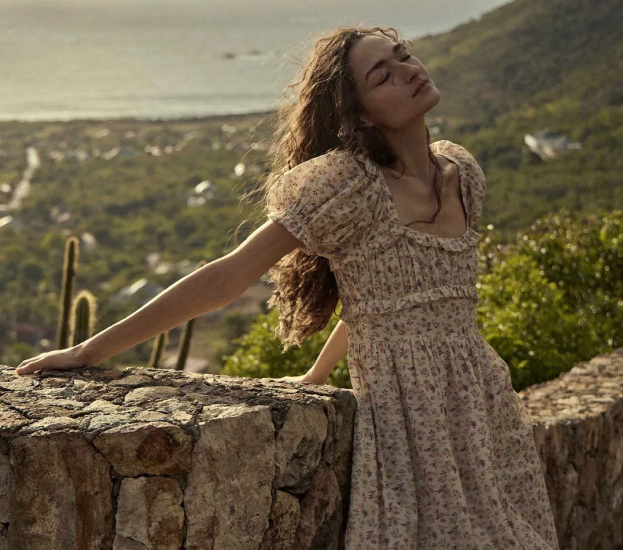 HMD -- GIA DRESS -- FEATHERED FLORAL made by Doen