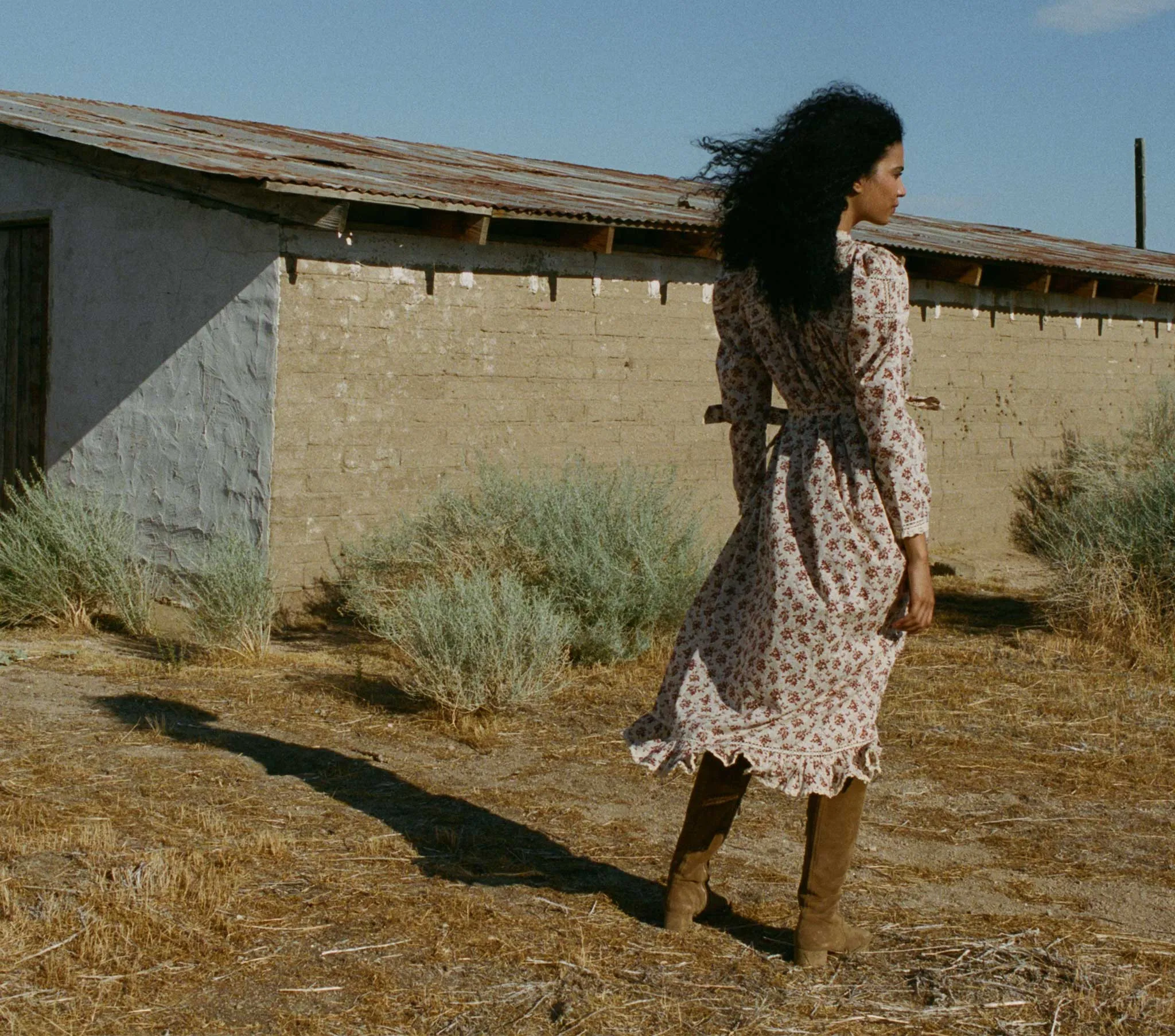 HMD -- GABRIELLE DRESS -- BURGUNDY SONGBIRD TOILE sold by Doen product image thumbnail 5