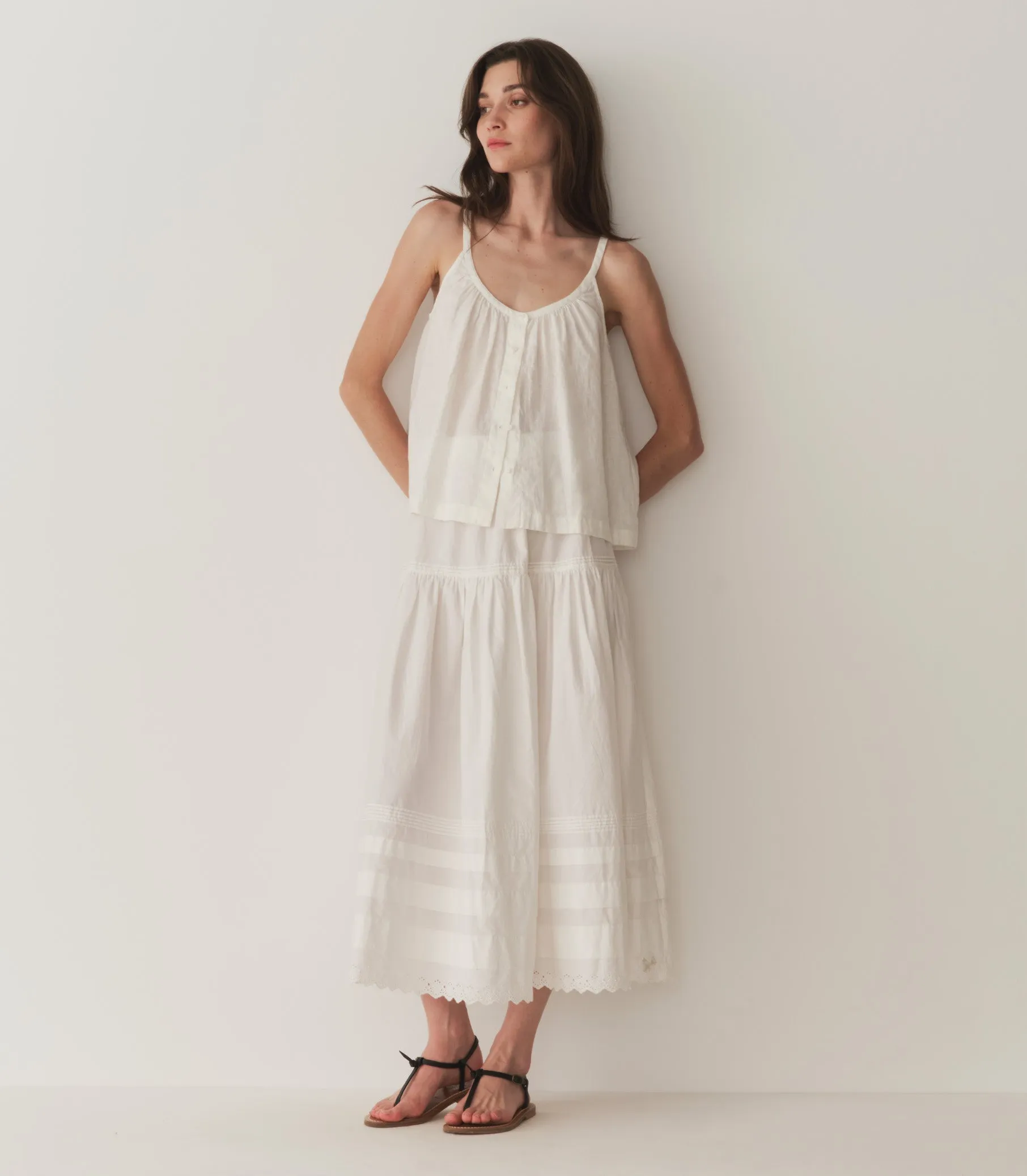 NALINA LINEN TOP -- SALT sold by Doen product image thumbnail 3