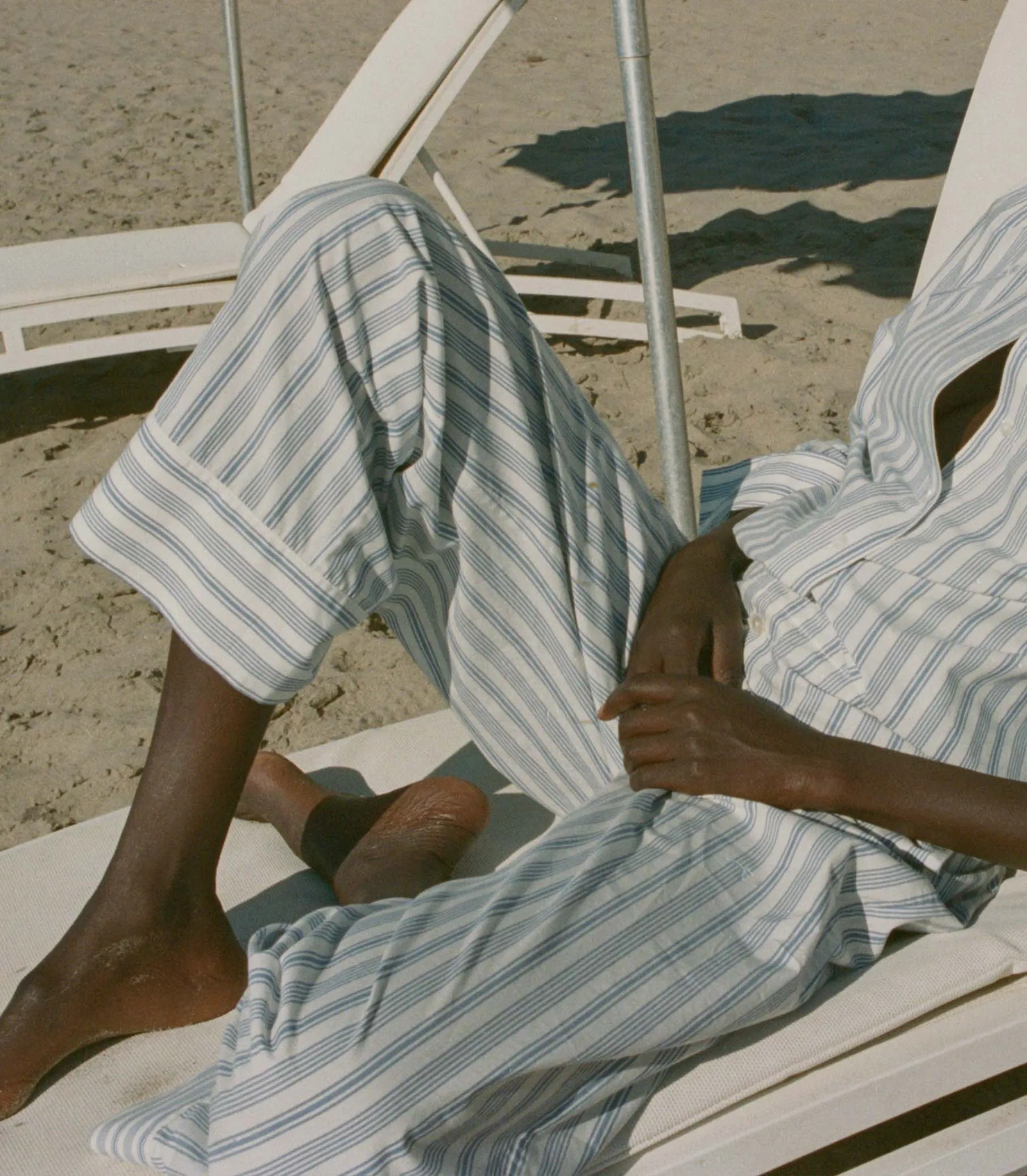 MORGAN PANT -- INDIGO SORRENTO STRIPE sold by Doen product image thumbnail 2