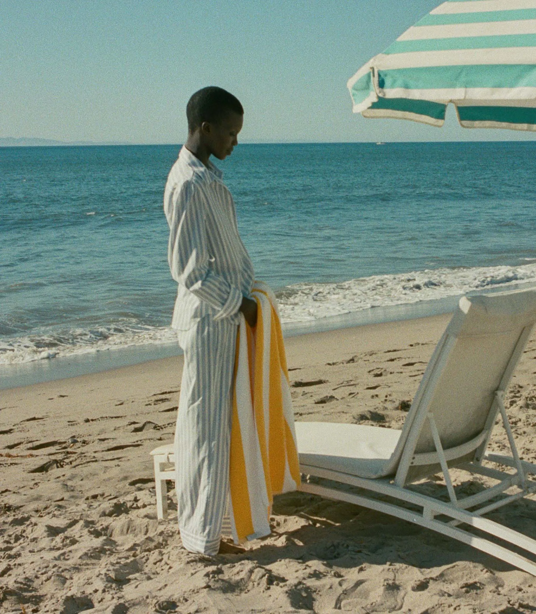 MORGAN PANT -- INDIGO SORRENTO STRIPE sold by Doen