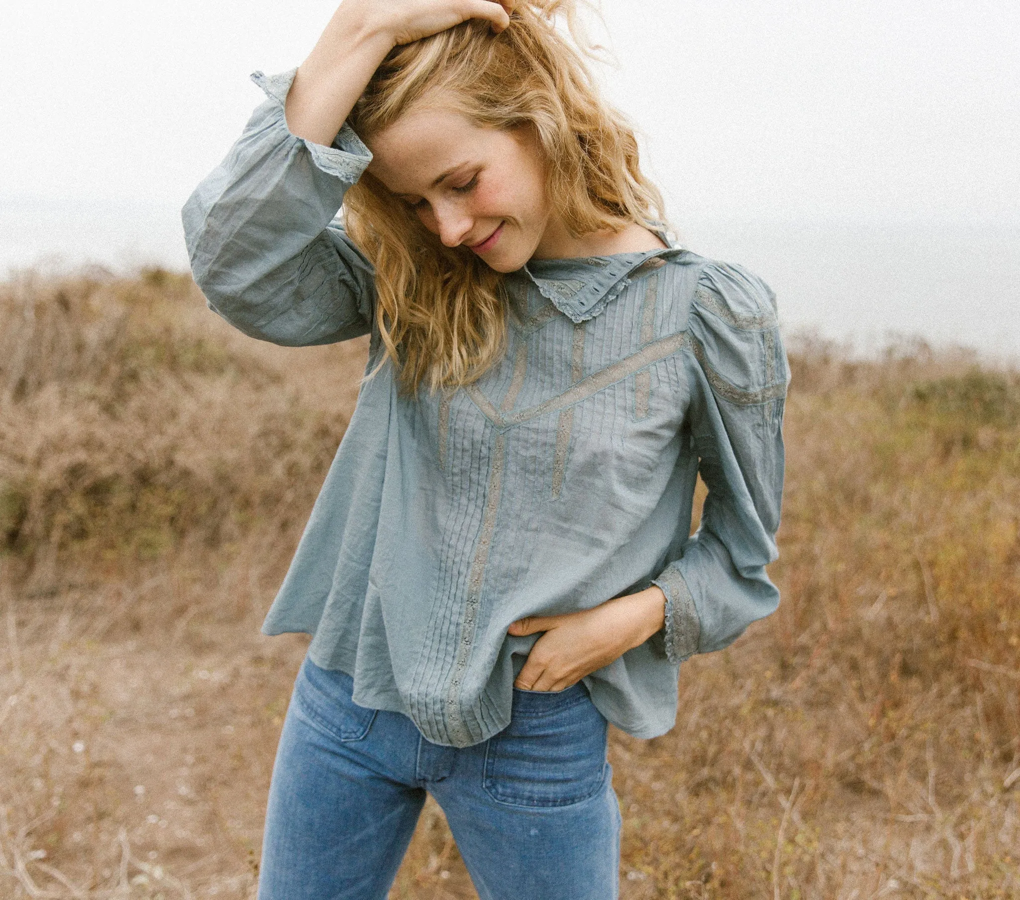 HMD -- ALBERTINE TOP -- POND sold by Doen product image thumbnail 4