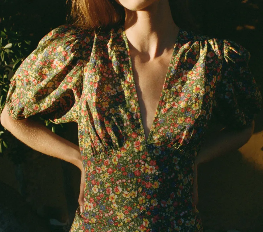 HMD -- EMILIA DRESS -- GREEN VALLEY FLORAL sold by Doen