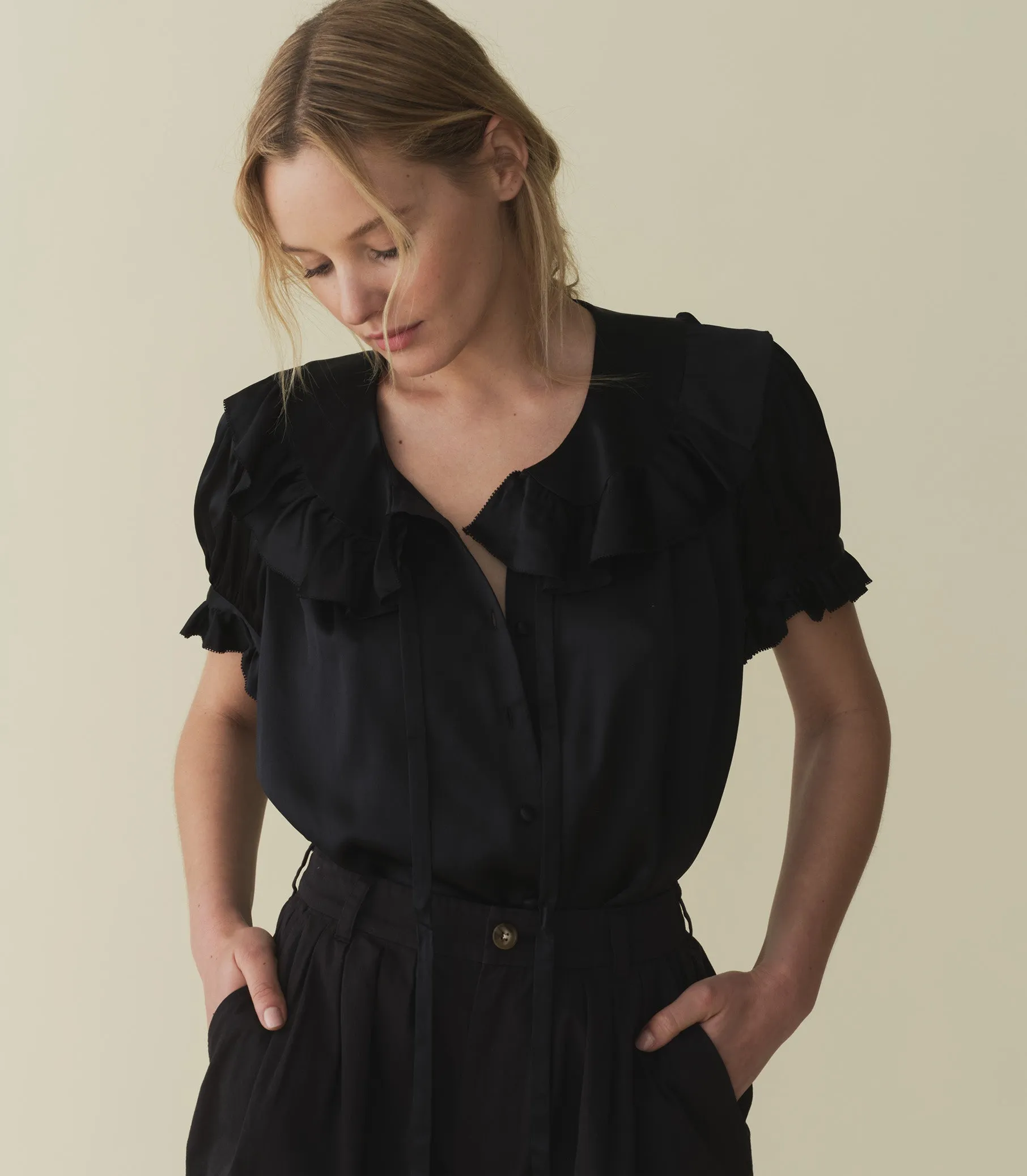 KELELA TOP -- BLACK sold by Doen product image thumbnail 3