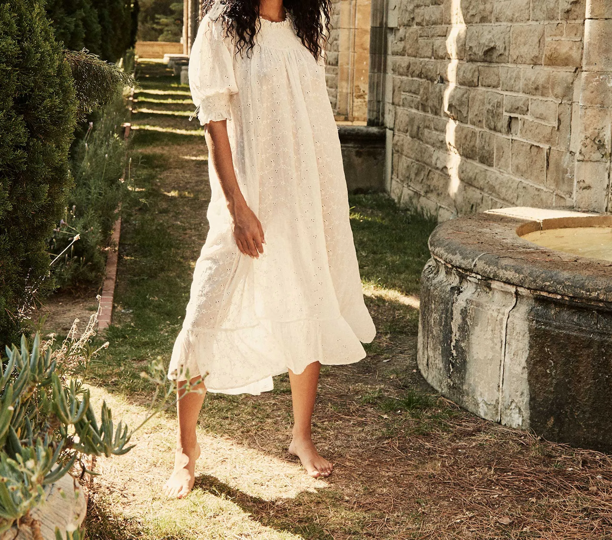 HMD -- CLARA NIGHTGOWN -- SALT sold by Doen product image thumbnail 3