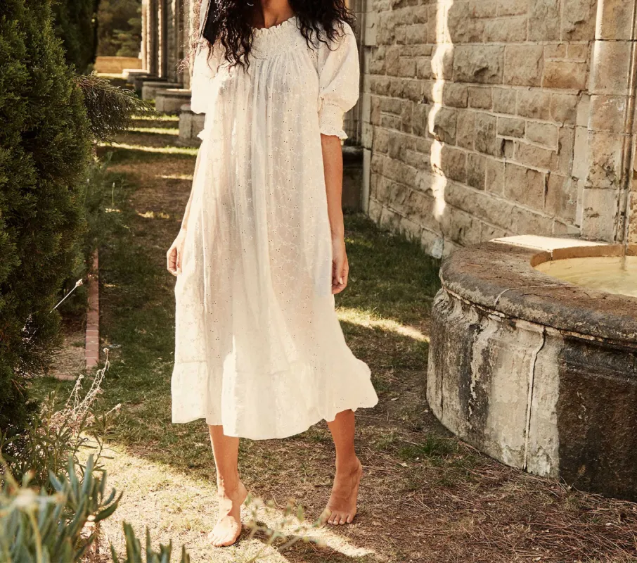 HMD -- CLARA NIGHTGOWN -- SALT sold by Doen