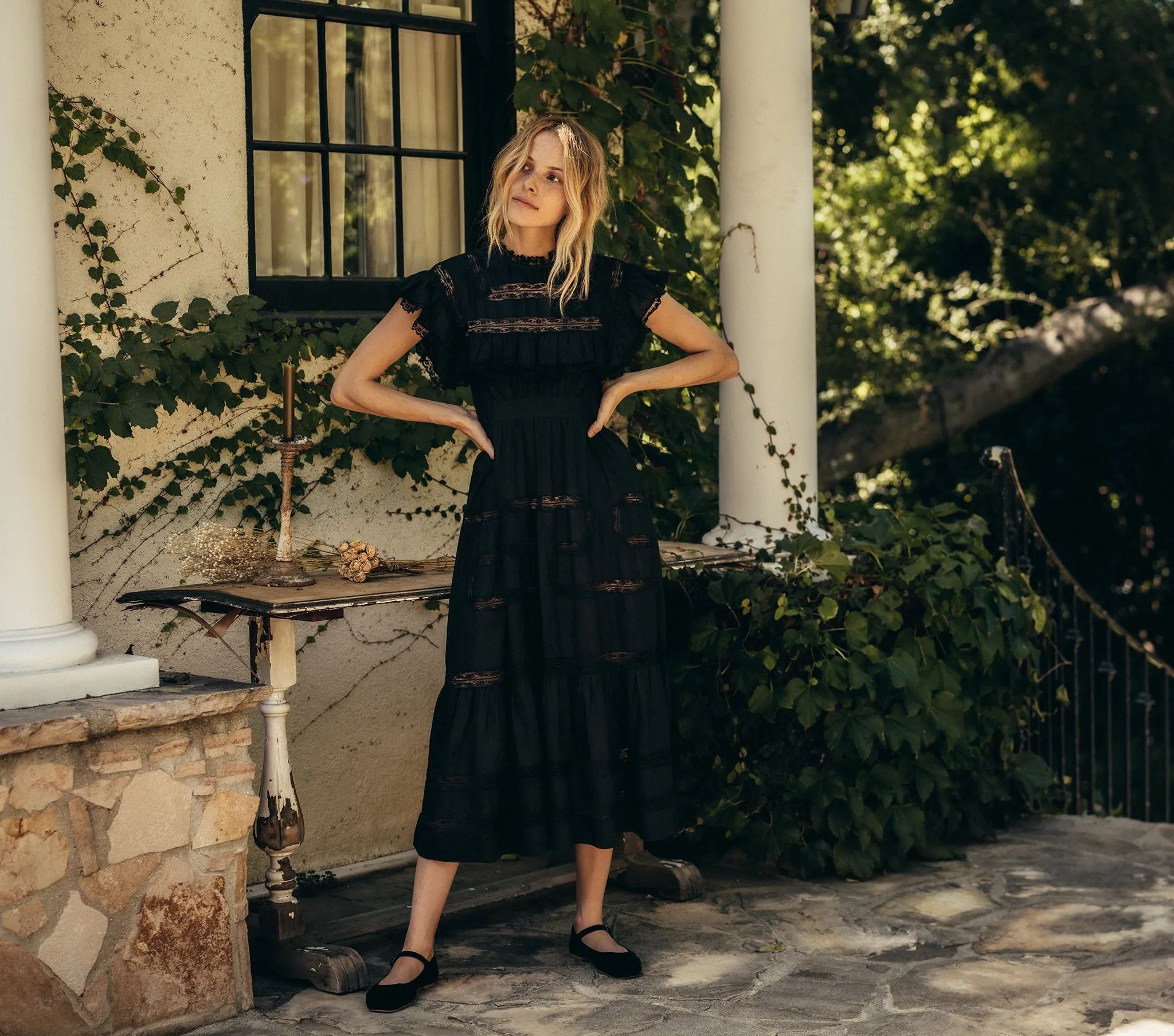 HMD -- RUE DRESS -- BLACK sold by Doen product image thumbnail 5