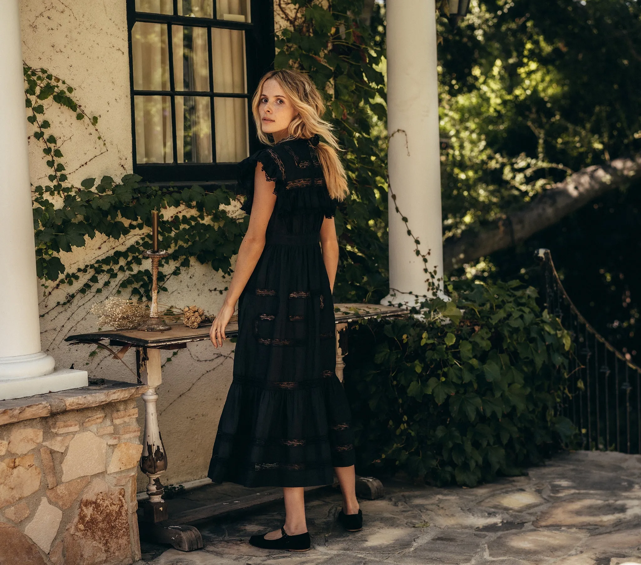 HMD -- RUE DRESS -- BLACK sold by Doen