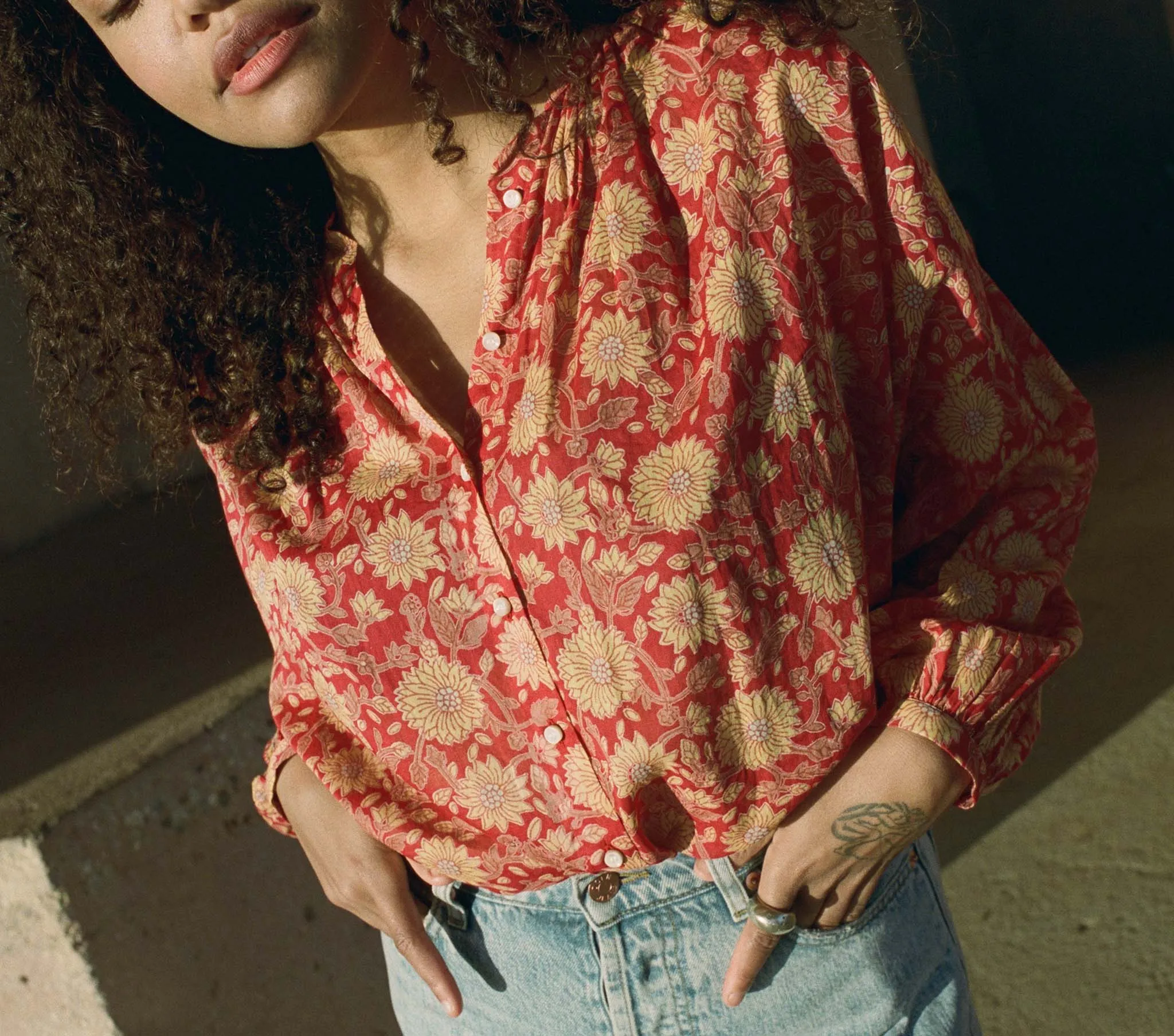 HMD -- THE JANE BLOUSE -- DESERT BLOOMS sold by Doen product image thumbnail 4
