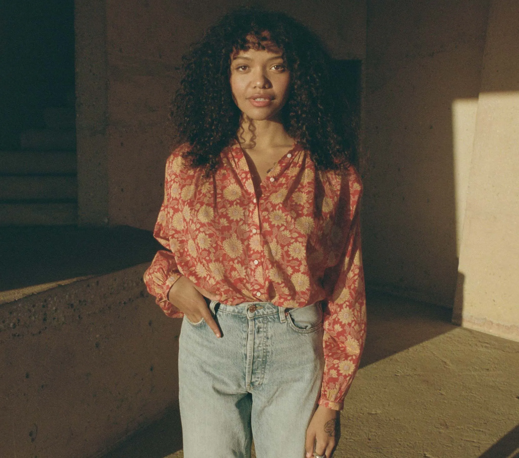 HMD -- THE JANE BLOUSE -- DESERT BLOOMS sold by Doen product image thumbnail 2