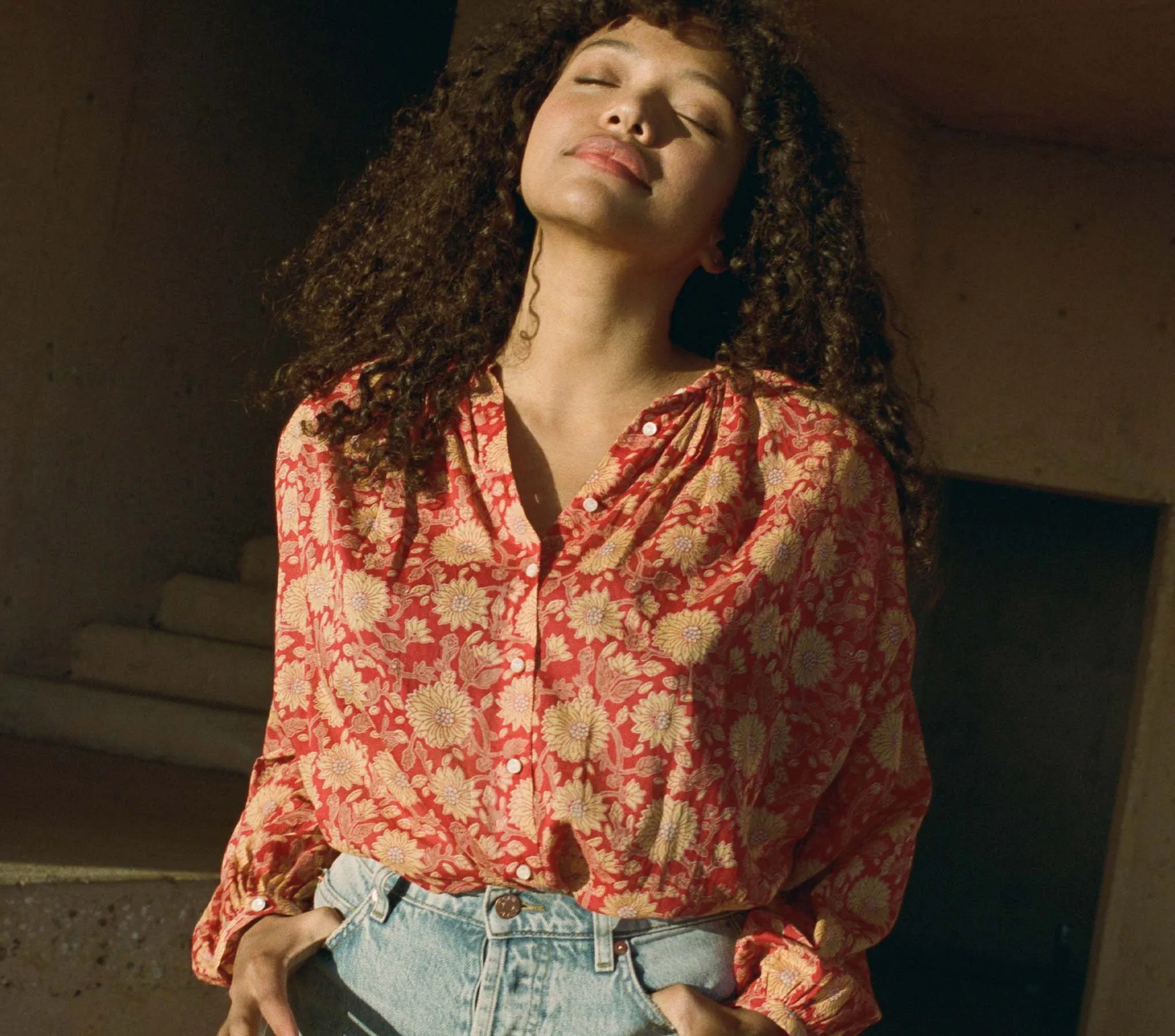 HMD -- THE JANE BLOUSE -- DESERT BLOOMS sold by Doen product image thumbnail 3