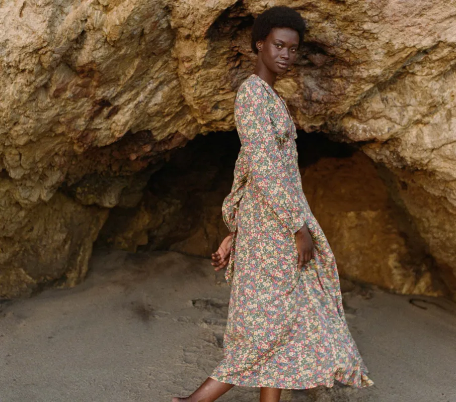 HMD -- CHARLESTON DRESS -- GREEN VALLEY FLORAL sold by Doen