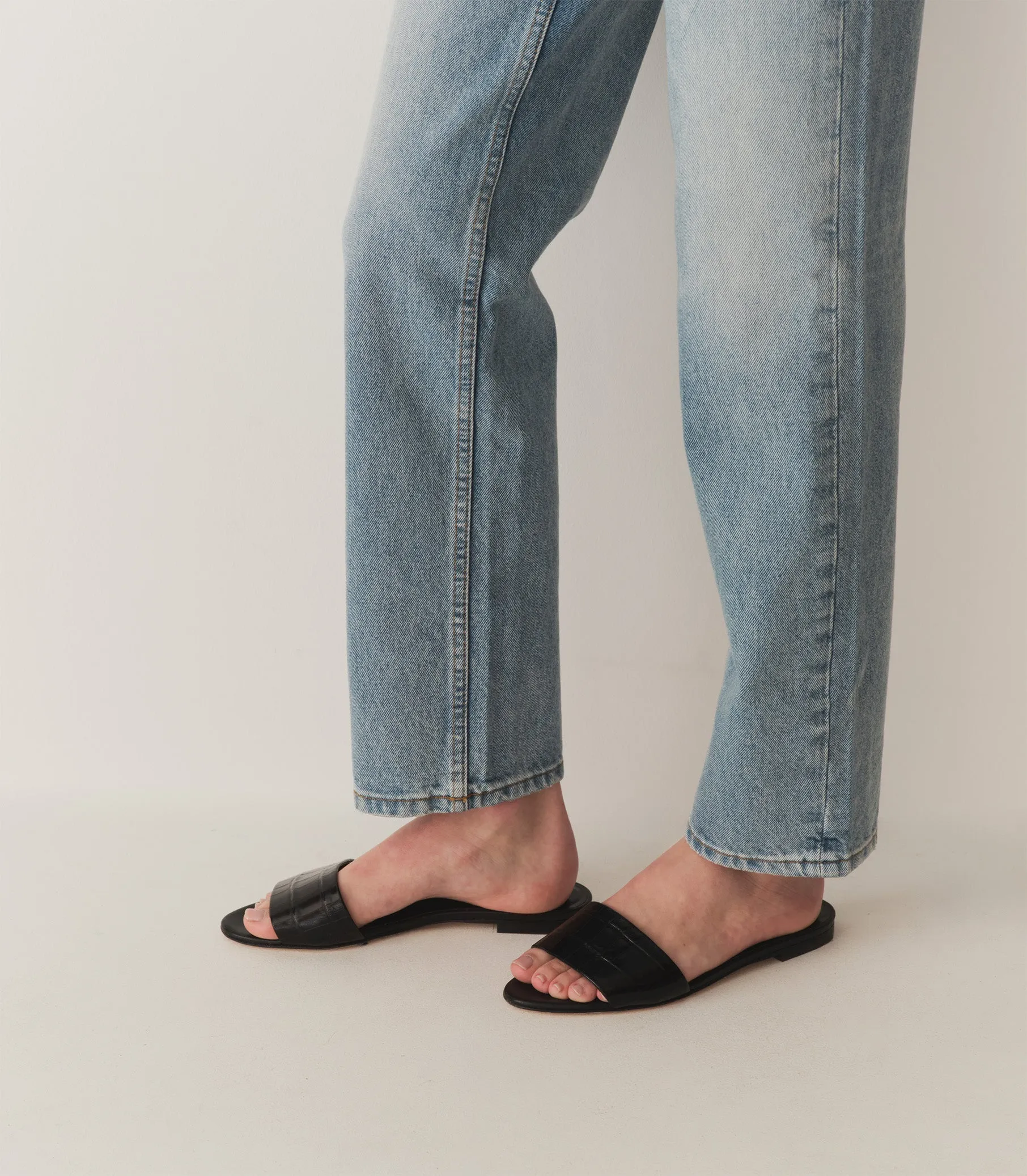 ANGELICA SANDAL -- BLACK FAUX CROC sold by Doen product image thumbnail 2