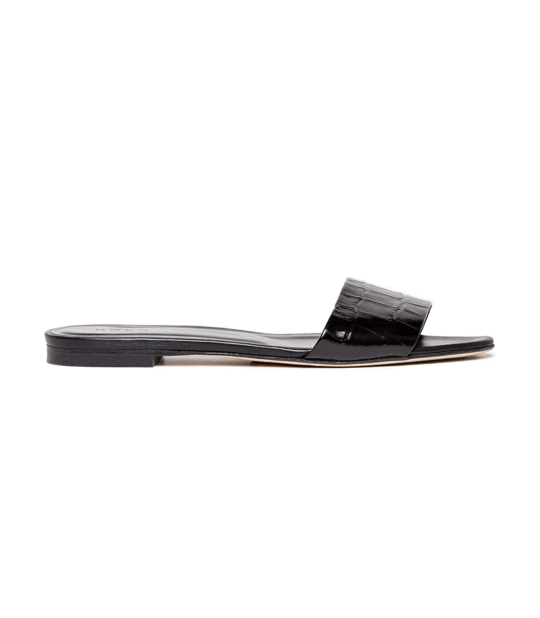 ANGELICA SANDAL -- BLACK FAUX CROC sold by Doen product image thumbnail 5