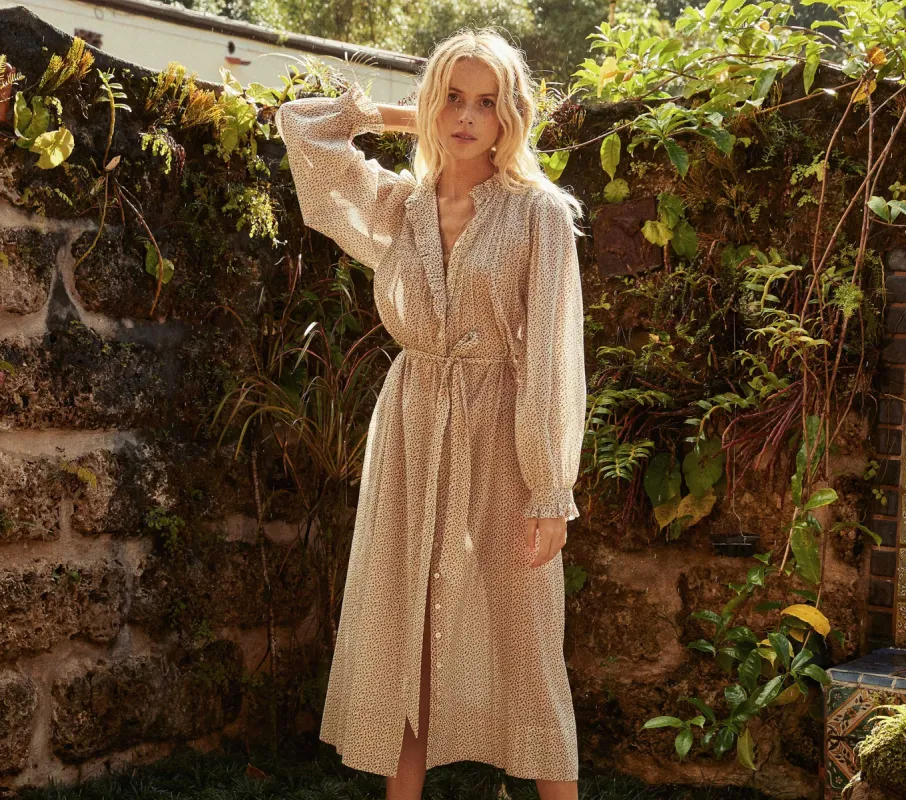 HMD -- STANTON DRESS -- BERRY BISOU FLORAL sold by Doen