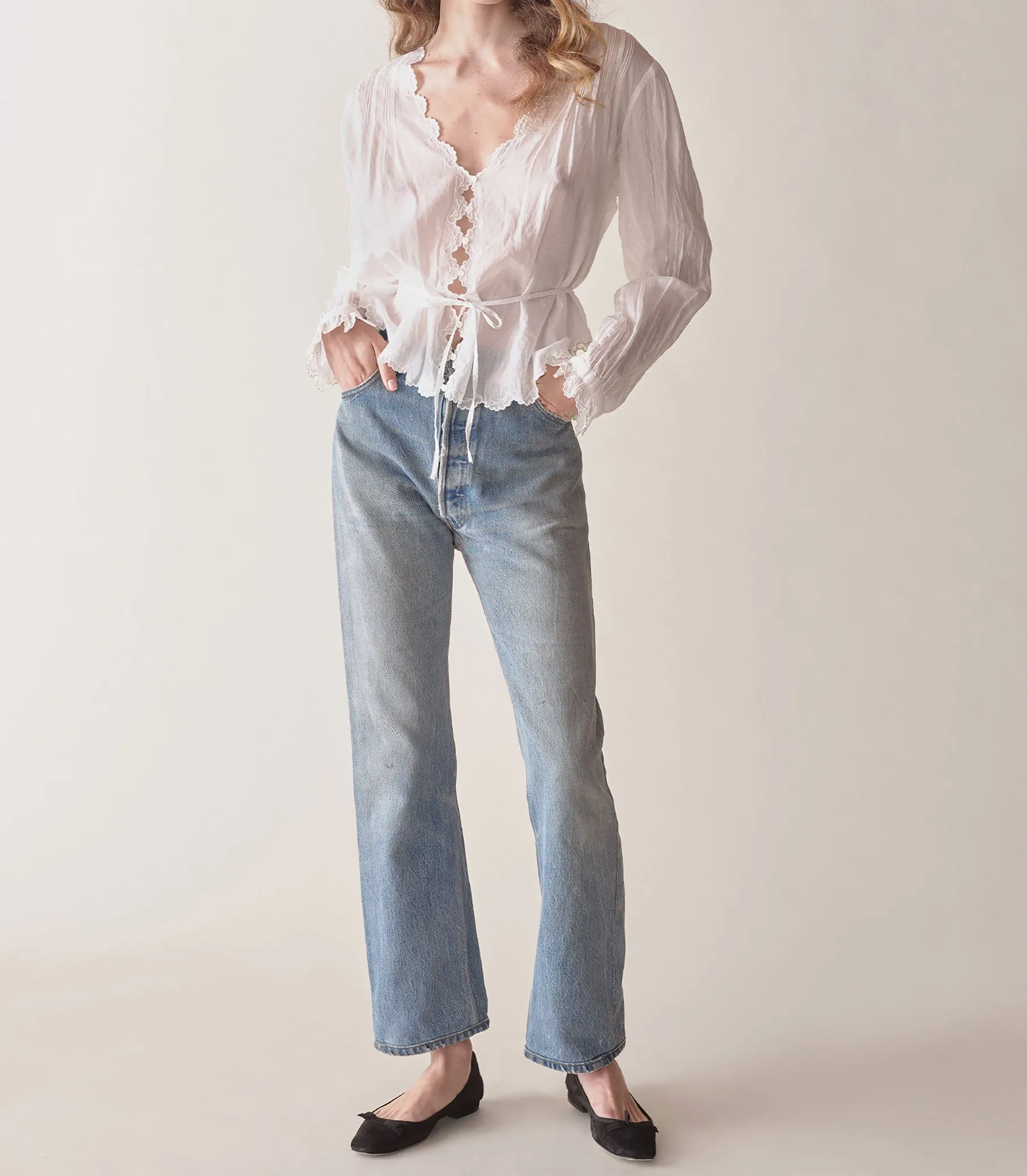 ELAYNE TOP -- SALT sold by Doen product image thumbnail 3