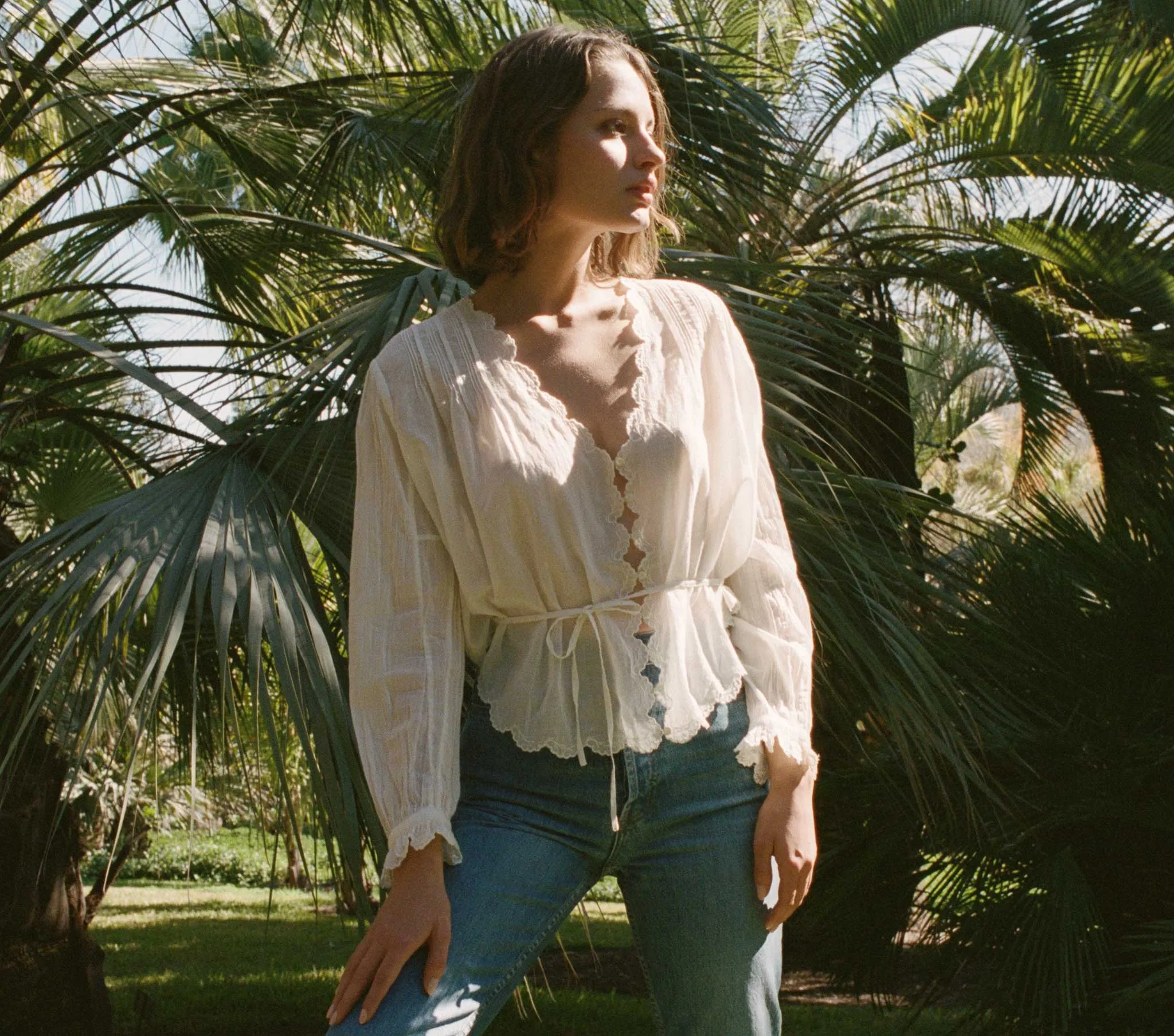 ELAYNE TOP -- SALT sold by Doen