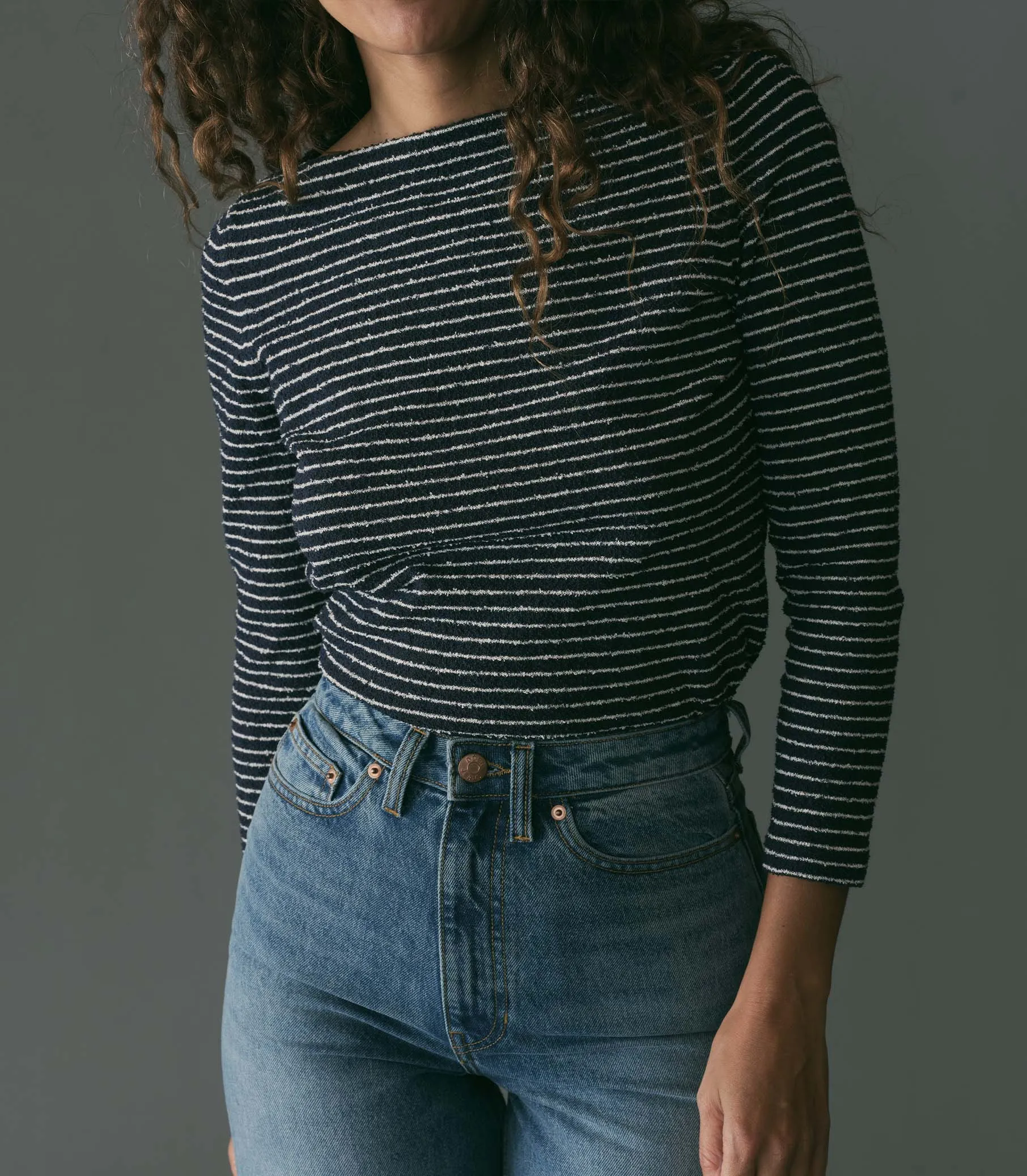 ARLANA KNIT TEE -- RIVIERE STRIPE sold by Doen