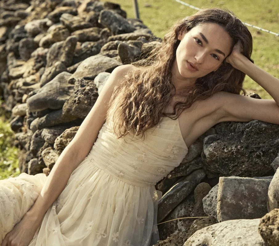 HMD -- CARDAMINE DRESS -- BIRCH sold by Doen