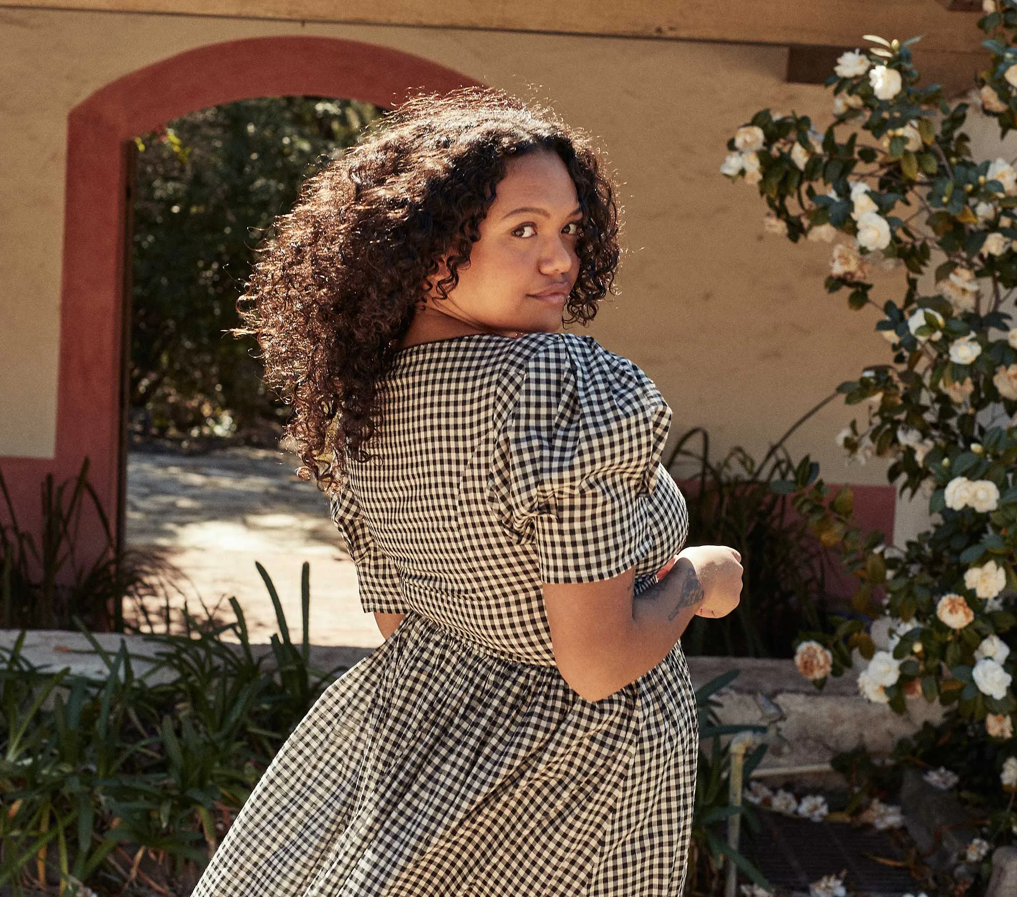 HMD -- KENNEDY DRESS -- INK GINGHAM sold by Doen product image thumbnail 4