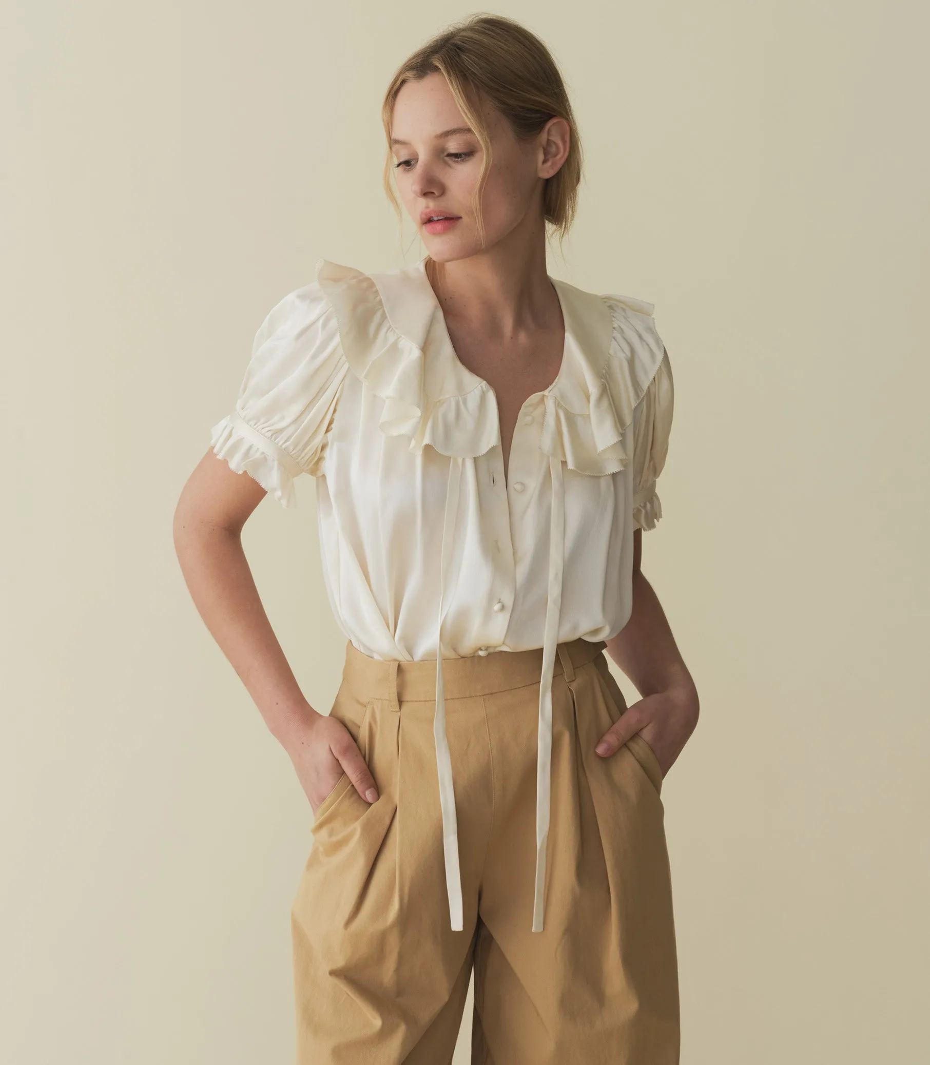 KELELA TOP -- SEA SALT sold by Doen