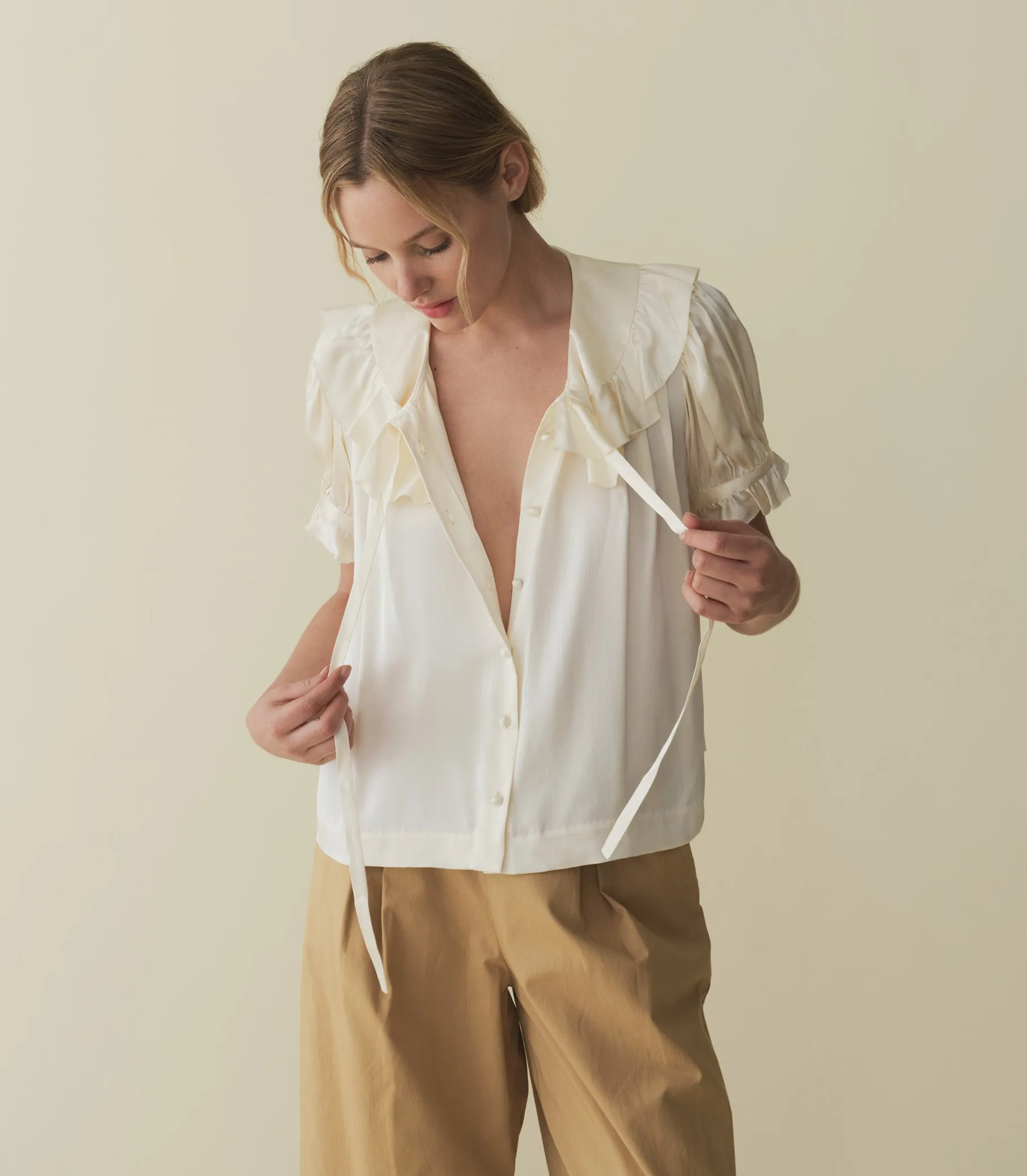 KELELA TOP -- SEA SALT sold by Doen product image thumbnail 2