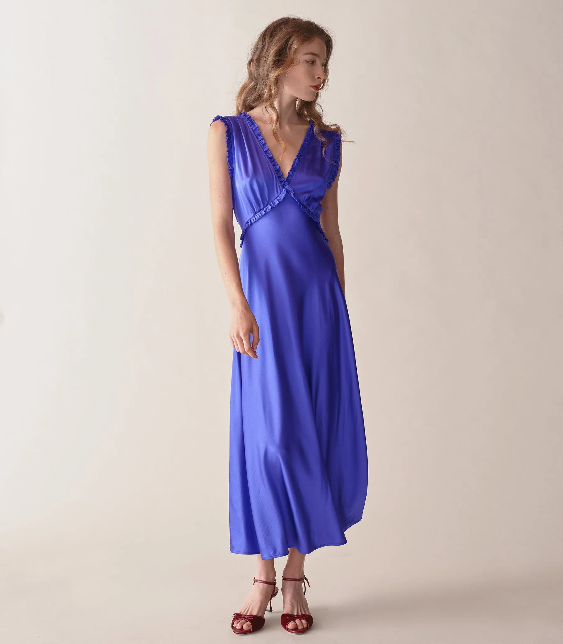 TAHLIA DRESS -- LAPIS sold by Doen