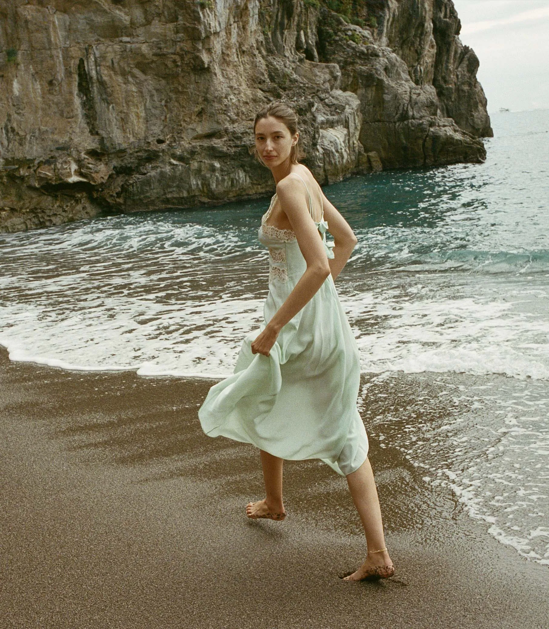 VENUS DRESS -- CREME DE MENTHE sold by Doen