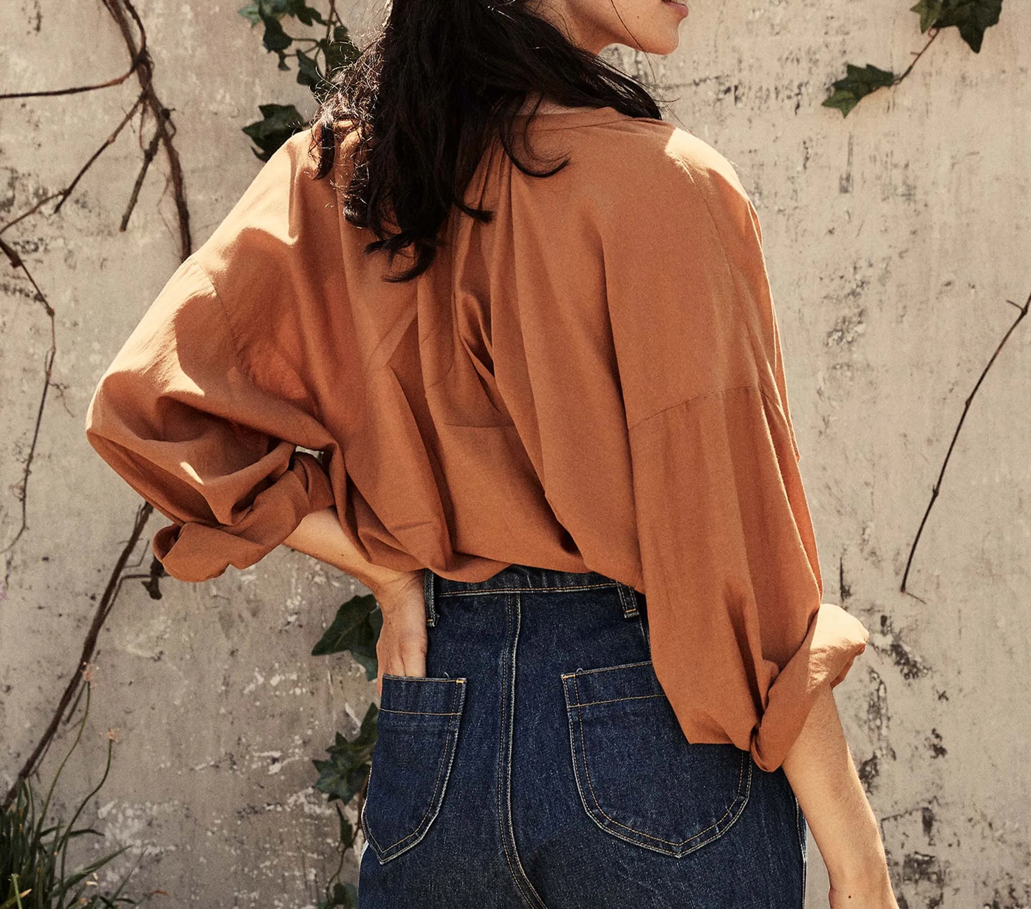 HMD -- THE JANE BLOUSE -- CLOVE sold by Doen product image thumbnail 3