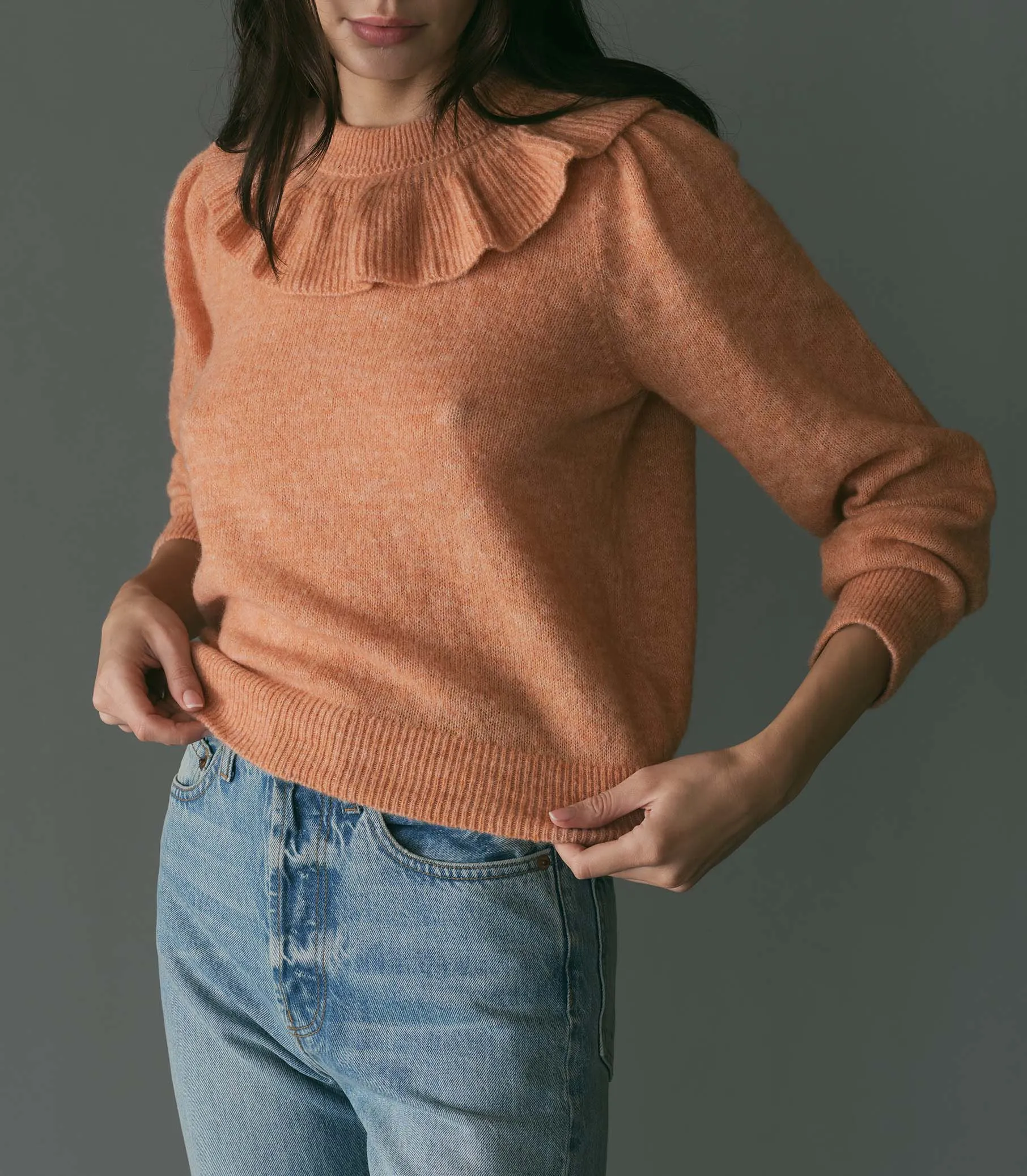 AZARIA SWEATER -- CORAL sold by Doen product image thumbnail 4