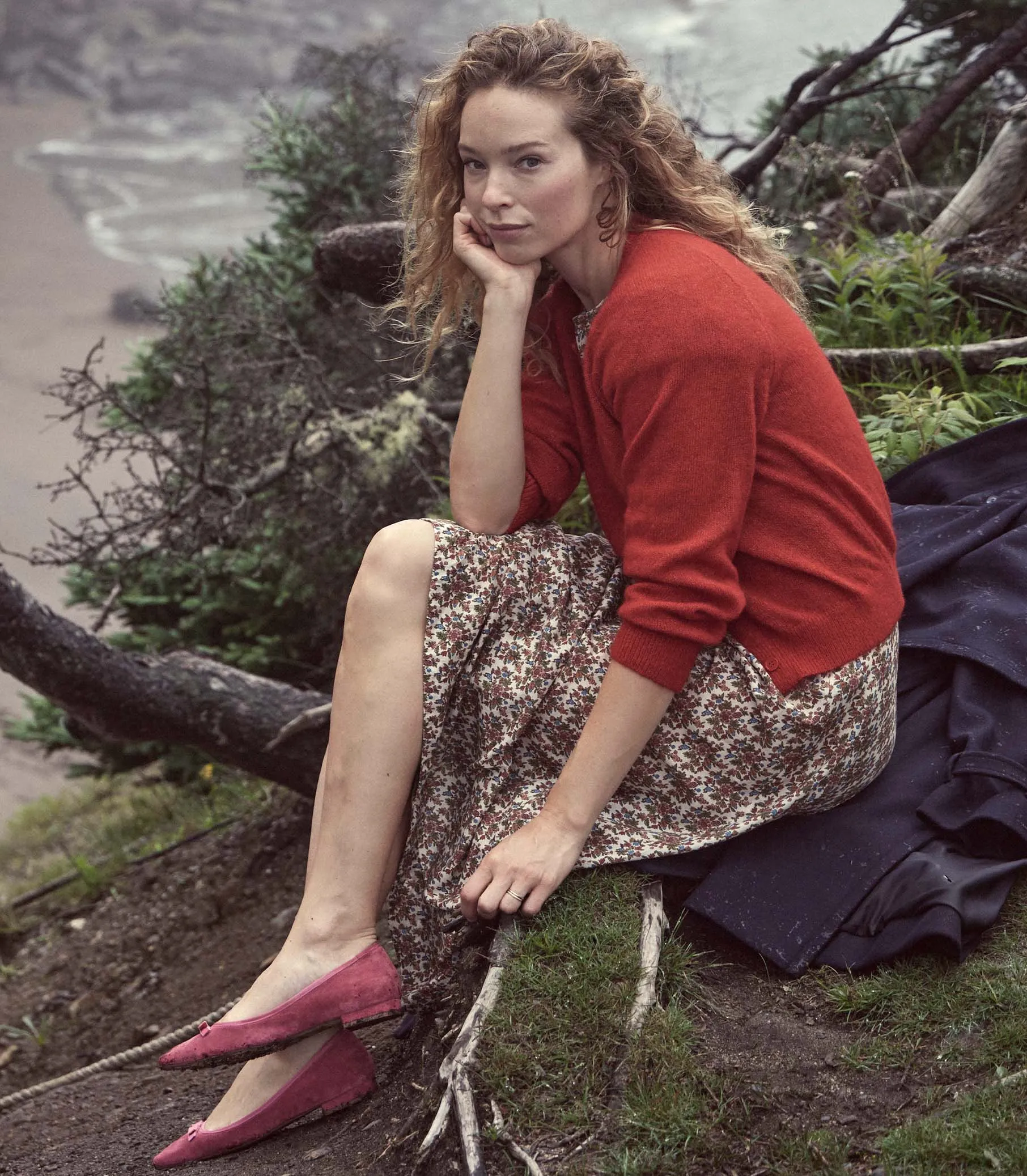 PETRA CARDIGAN -- CERISE sold by Doen product image thumbnail 3