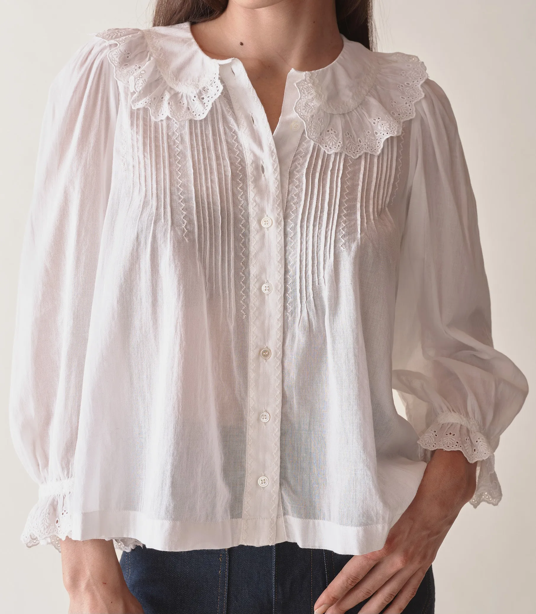 HELENE TOP -- SALT sold by Doen product image thumbnail 3